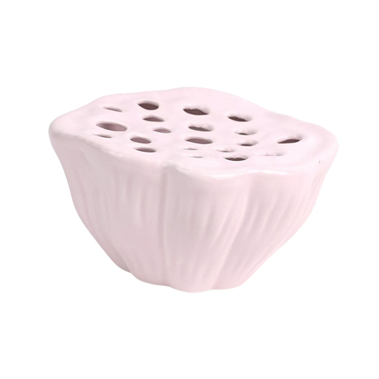Lotus Pod Flower Arrangement Vase Floral Stem Holder for Bedroom Living Room Pink