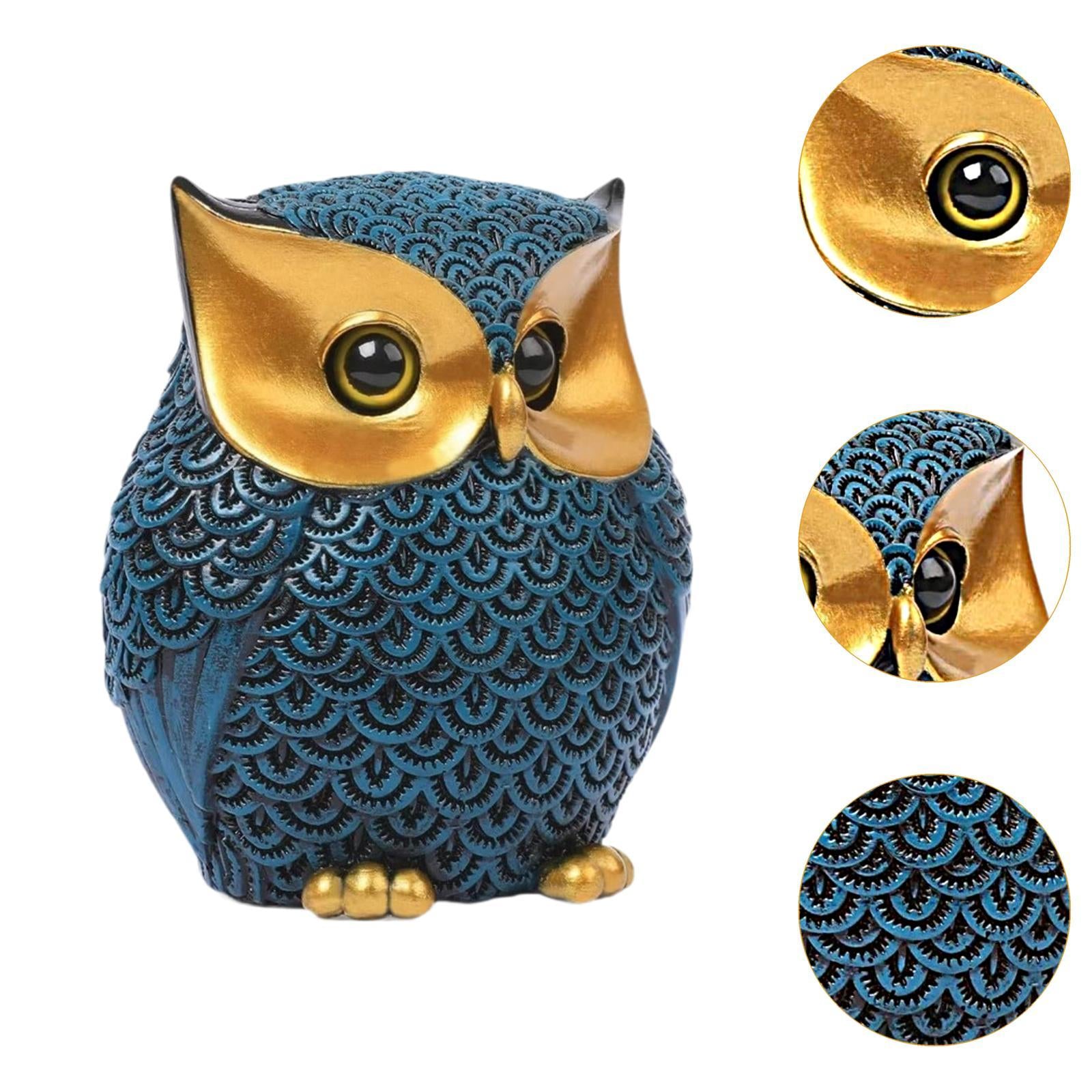 Owl Statue Versatile Animal Sculpture for Bedroom Living Room Bookshelf