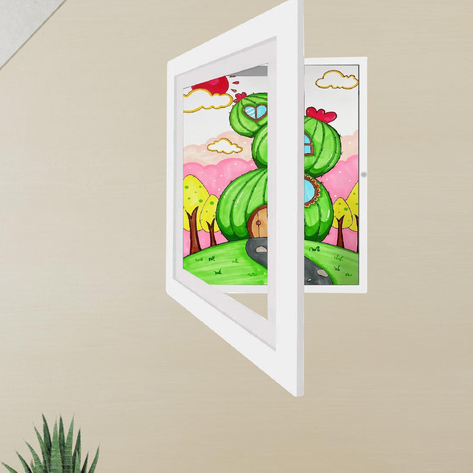 8K Kids Art Display Frame Accessory for Certificates Documents Picture Frame White Frame