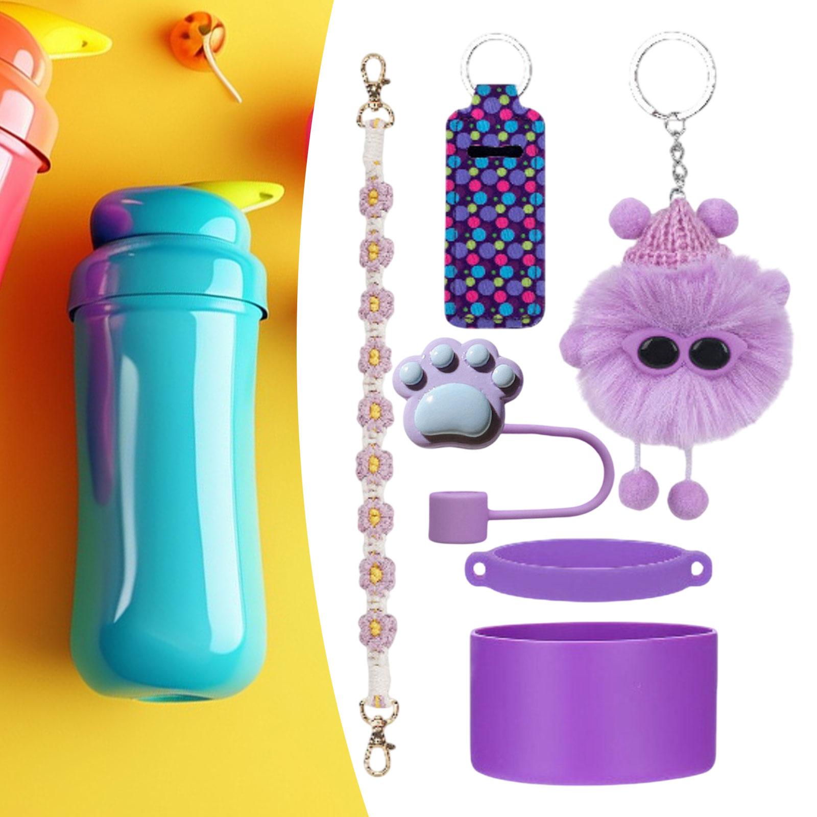 Cup Accessories Set Dustproof Home Multifunctional Professional Straw Topper Purple