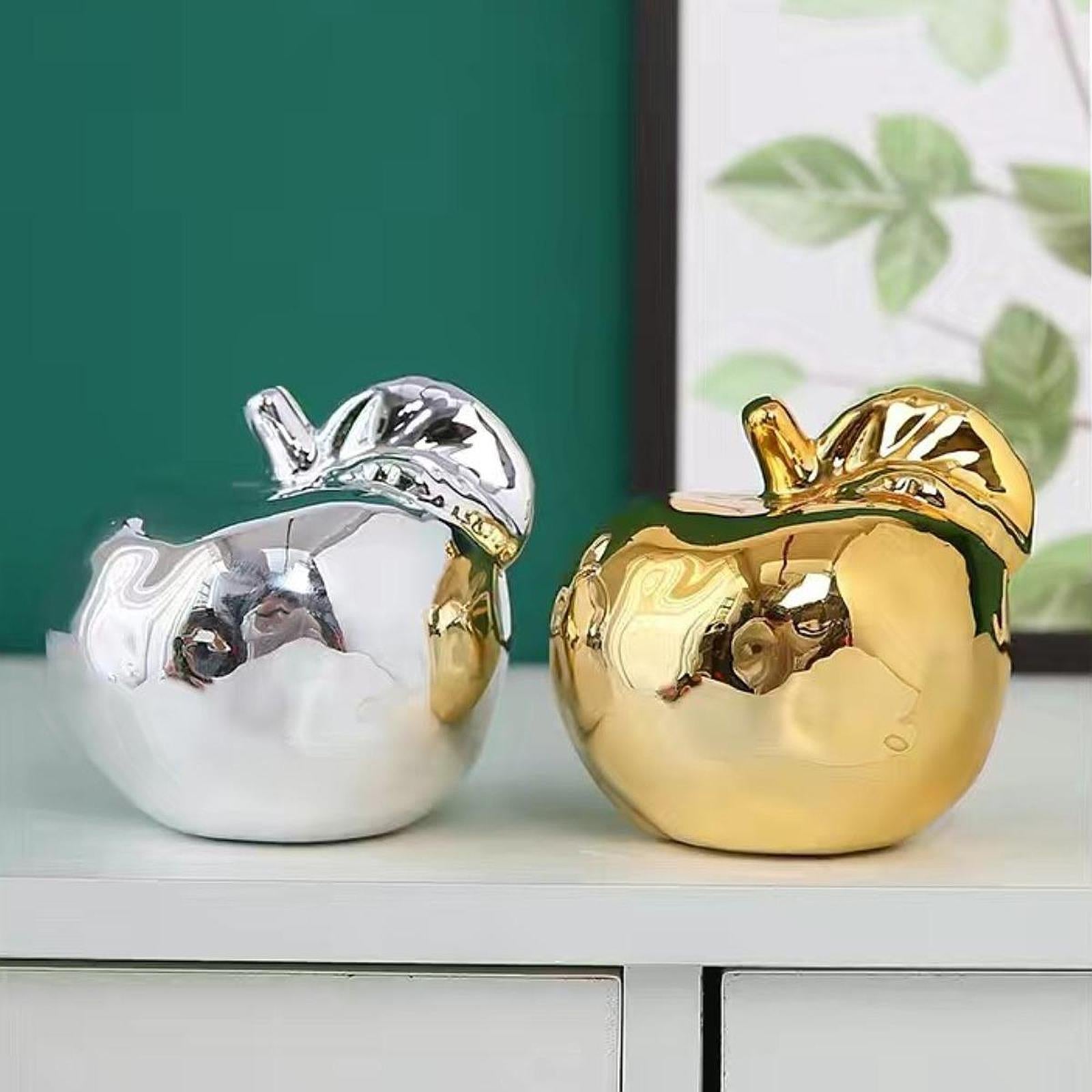 Fruit Sculpture Delicate Collection Ornament for Restaurants Offices Porches M Golden