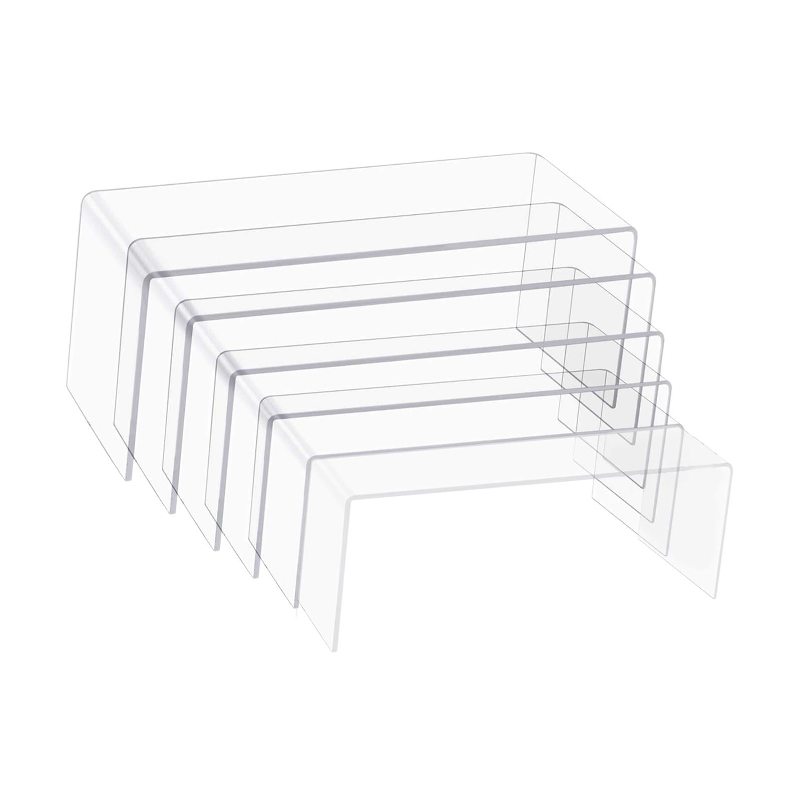6Pcs Acrylic Display Riser Dessert Table Display Set for Collectibles Party