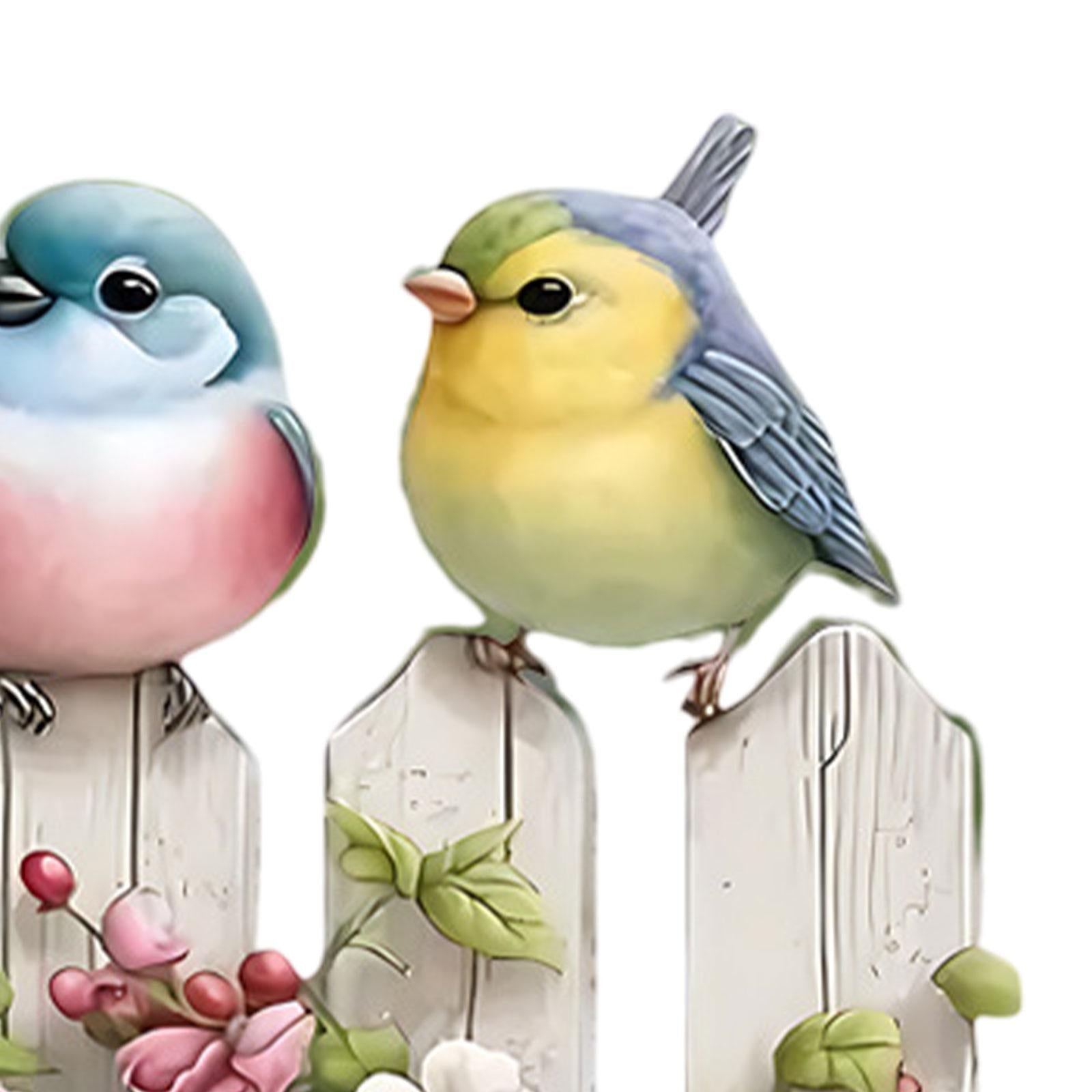 Acrylic Birds Decor Unique Table Decoration for Fireplace Display Shelf Home
