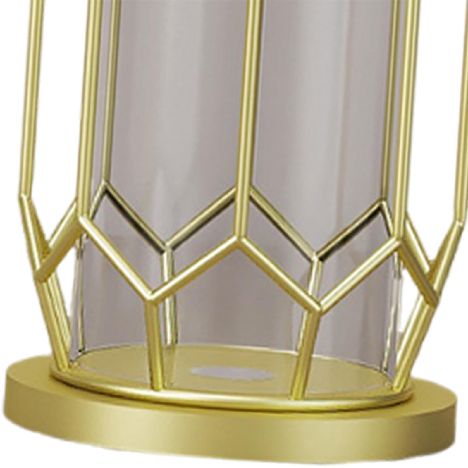 Glass Flower Vase Aesthetic Tabletop Ornament for Bedroom Dining Table Party Large Rhombus