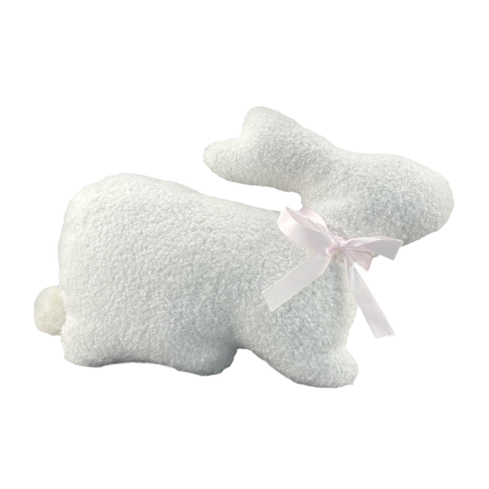 Easter Bunny Stuffed Toy Plush Cute Pillow for Decoration Party Living Room Crouching rabbit