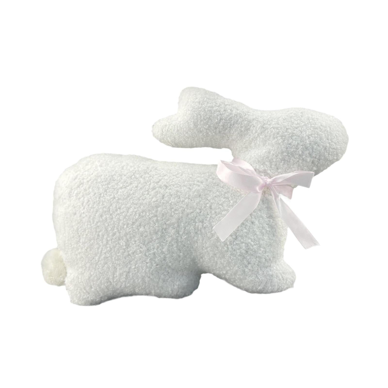 Easter Bunny Stuffed Toy Plush Cute Pillow for Decoration Party Living Room Crouching rabbit