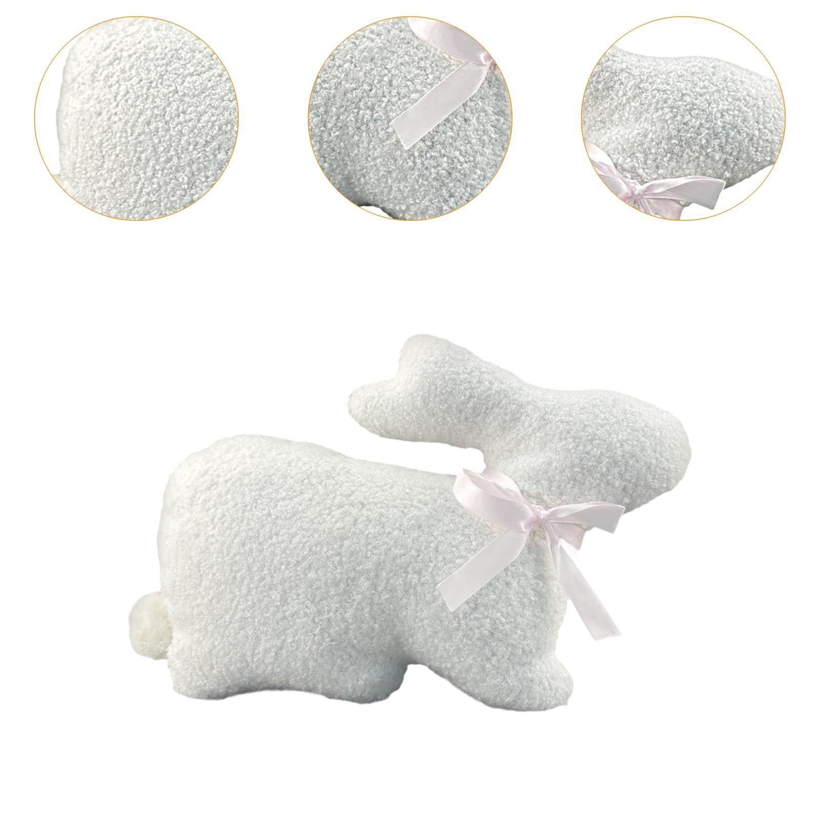Easter Bunny Stuffed Toy Plush Cute Pillow for Decoration Party Living Room Crouching rabbit