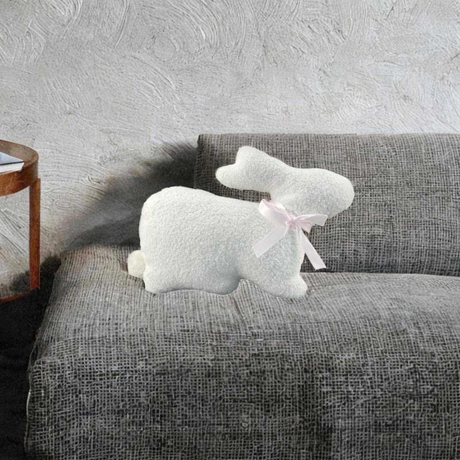Easter Bunny Stuffed Toy Plush Cute Pillow for Decoration Party Living Room Crouching rabbit