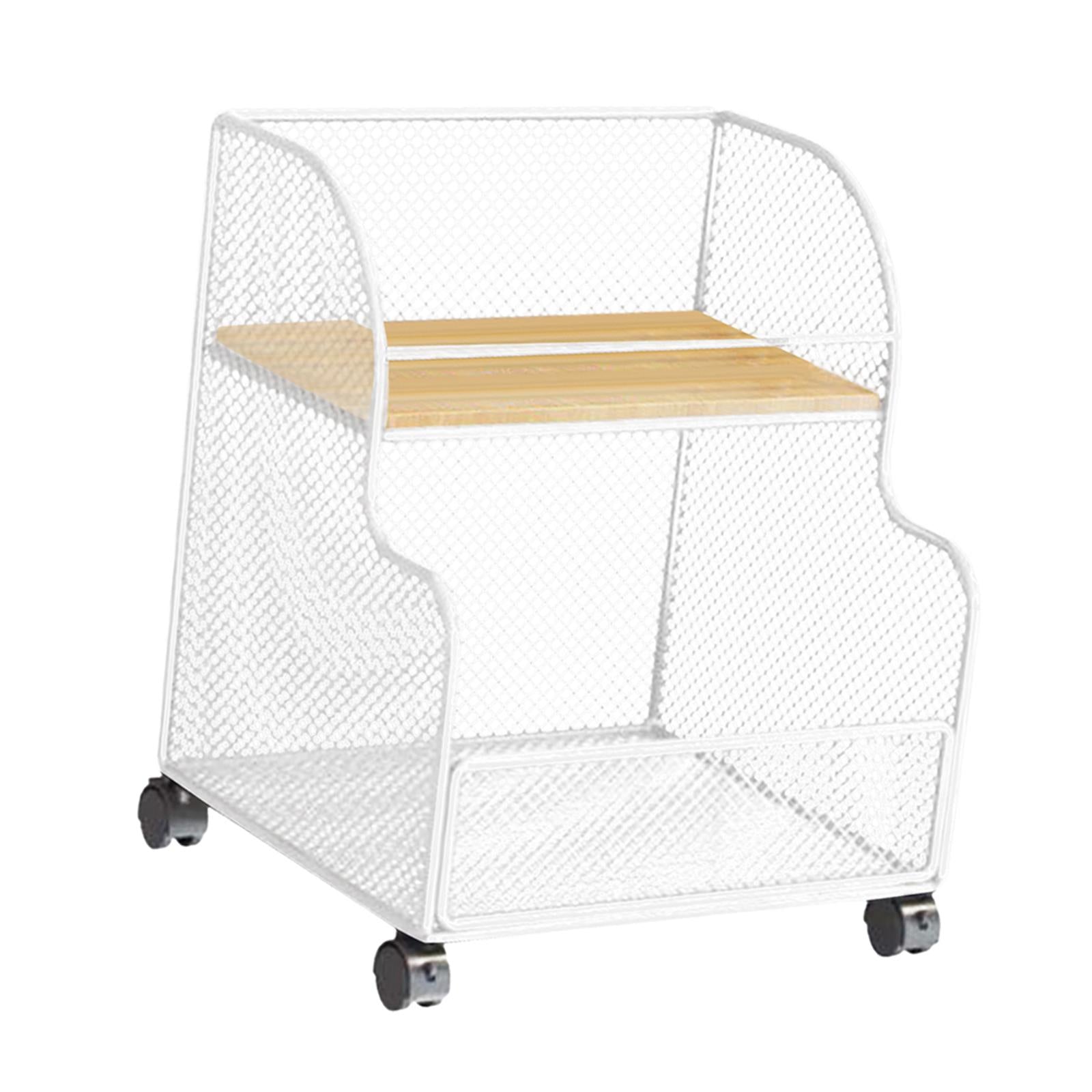 Under Desk Cart File Holder with Wheels Storage Organizer for Kitchen School