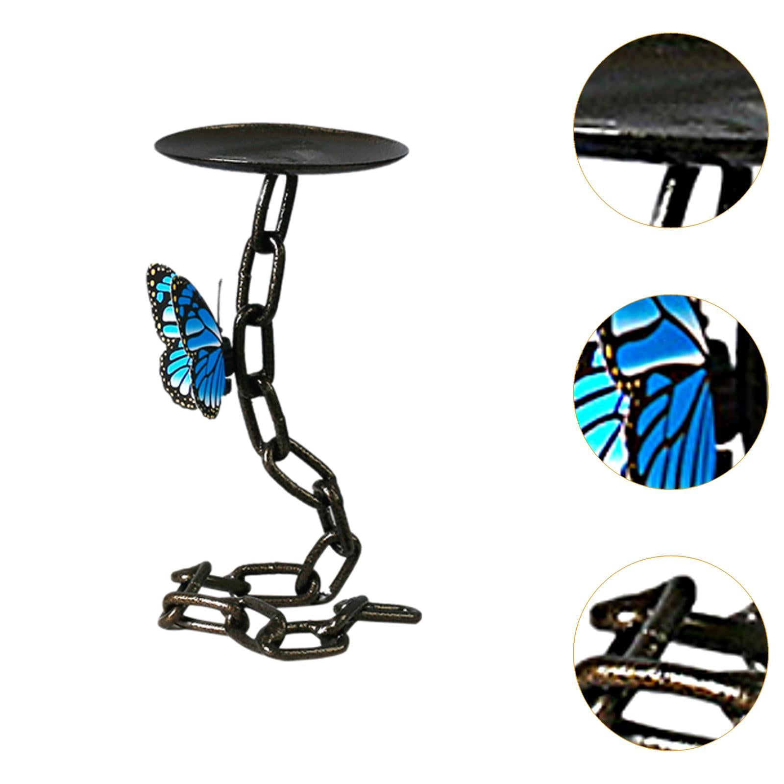 Butterfly Chain Candle Holder Centerpiece for Restaurant Living Room Holiday Blue Butterfly