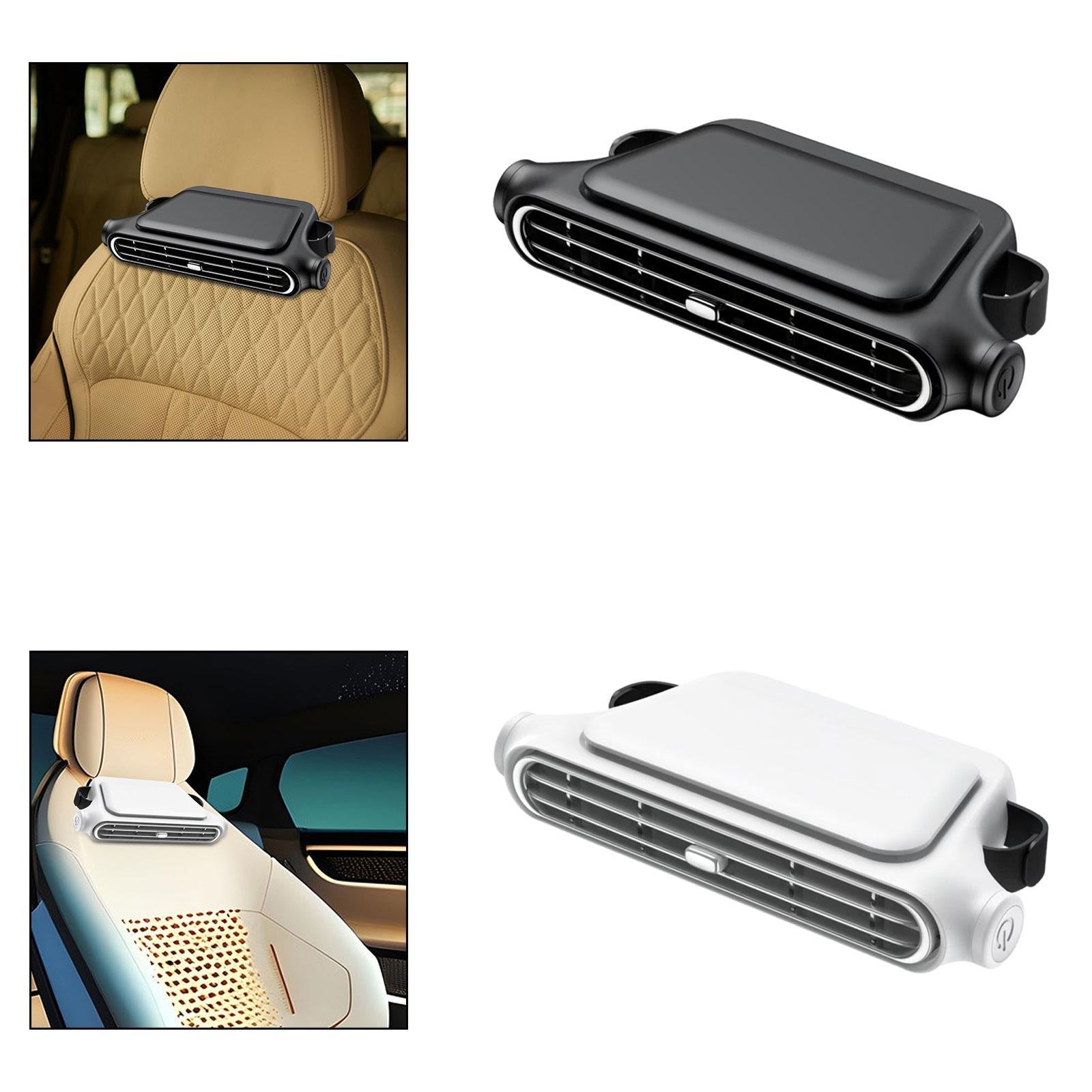 Cars Seat Fan for Backseat USB Plug Driving Automotive Trucks RV Cooling Fan Black