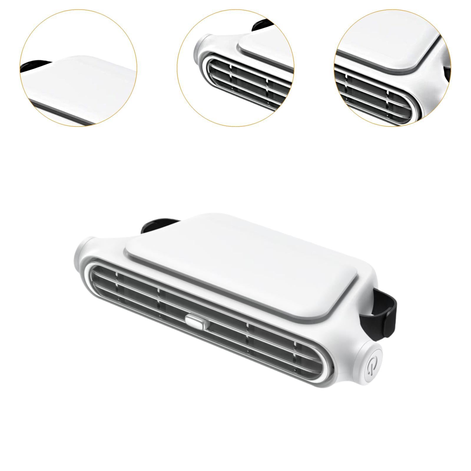 Cars Seat Fan for Backseat USB Plug Driving Automotive Trucks RV Cooling Fan White