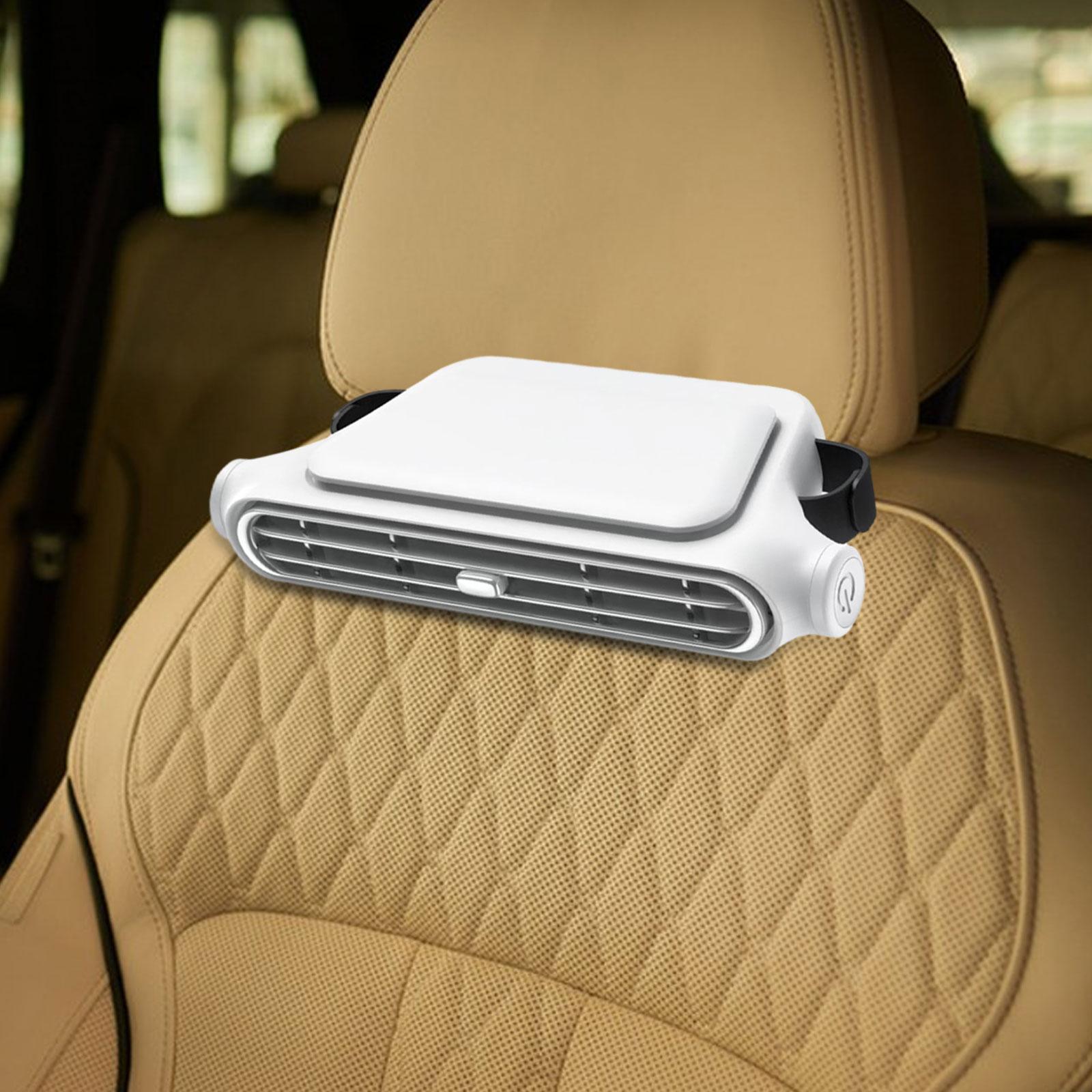 Cars Seat Fan for Backseat USB Plug Driving Automotive Trucks RV Cooling Fan White