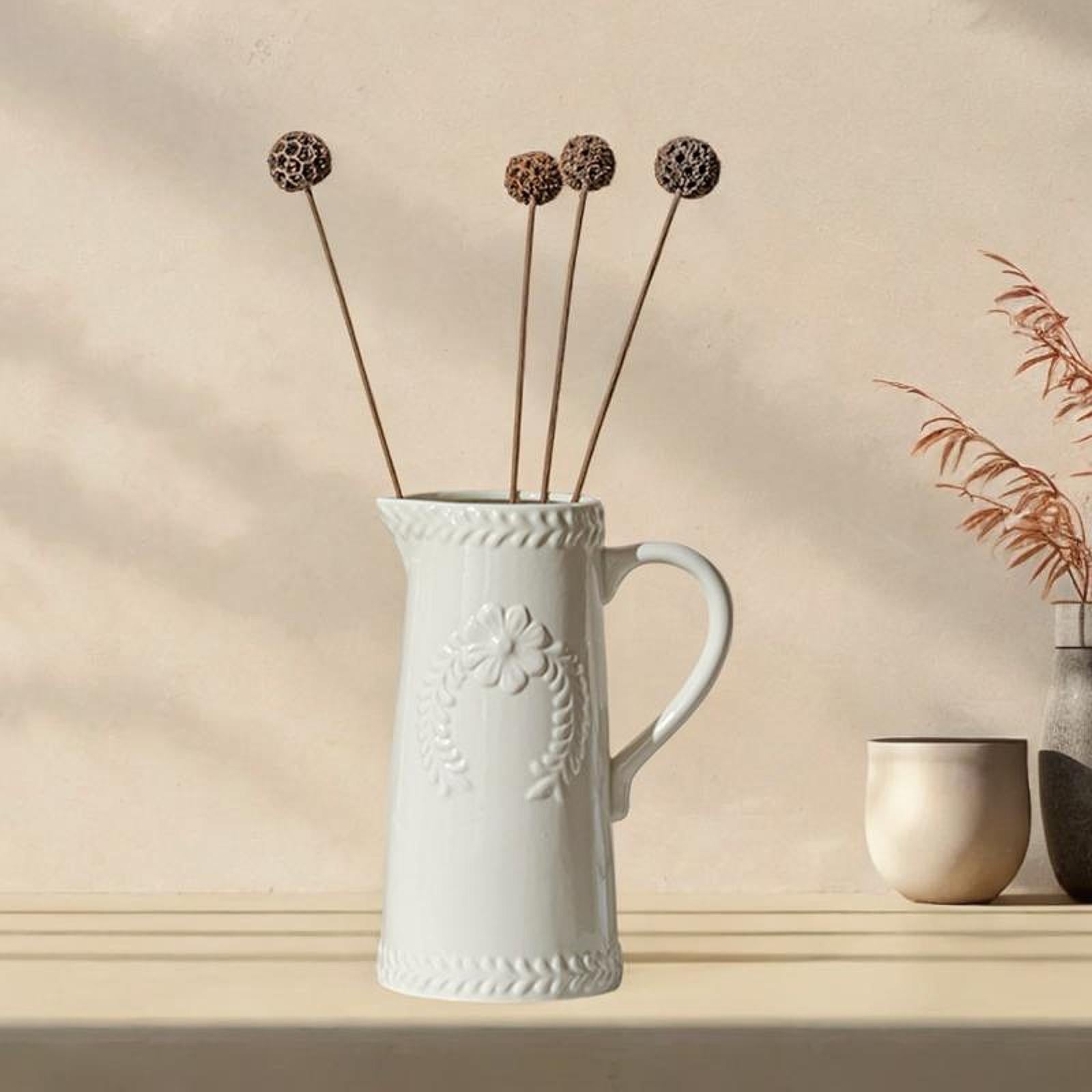 Flower Vase Gift Decoration Floral Arrangement for Mantel Housewarming Shelf Mouth 9.4 cm