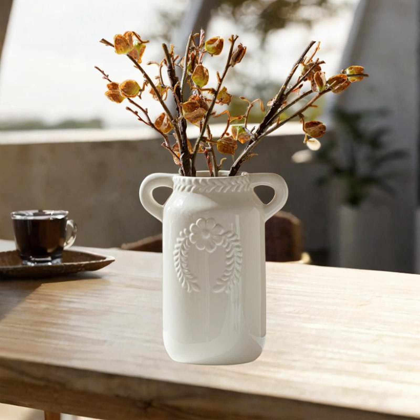 Flower Vase Gift Decoration Floral Arrangement for Mantel Housewarming Shelf Mouth 7.8 cm