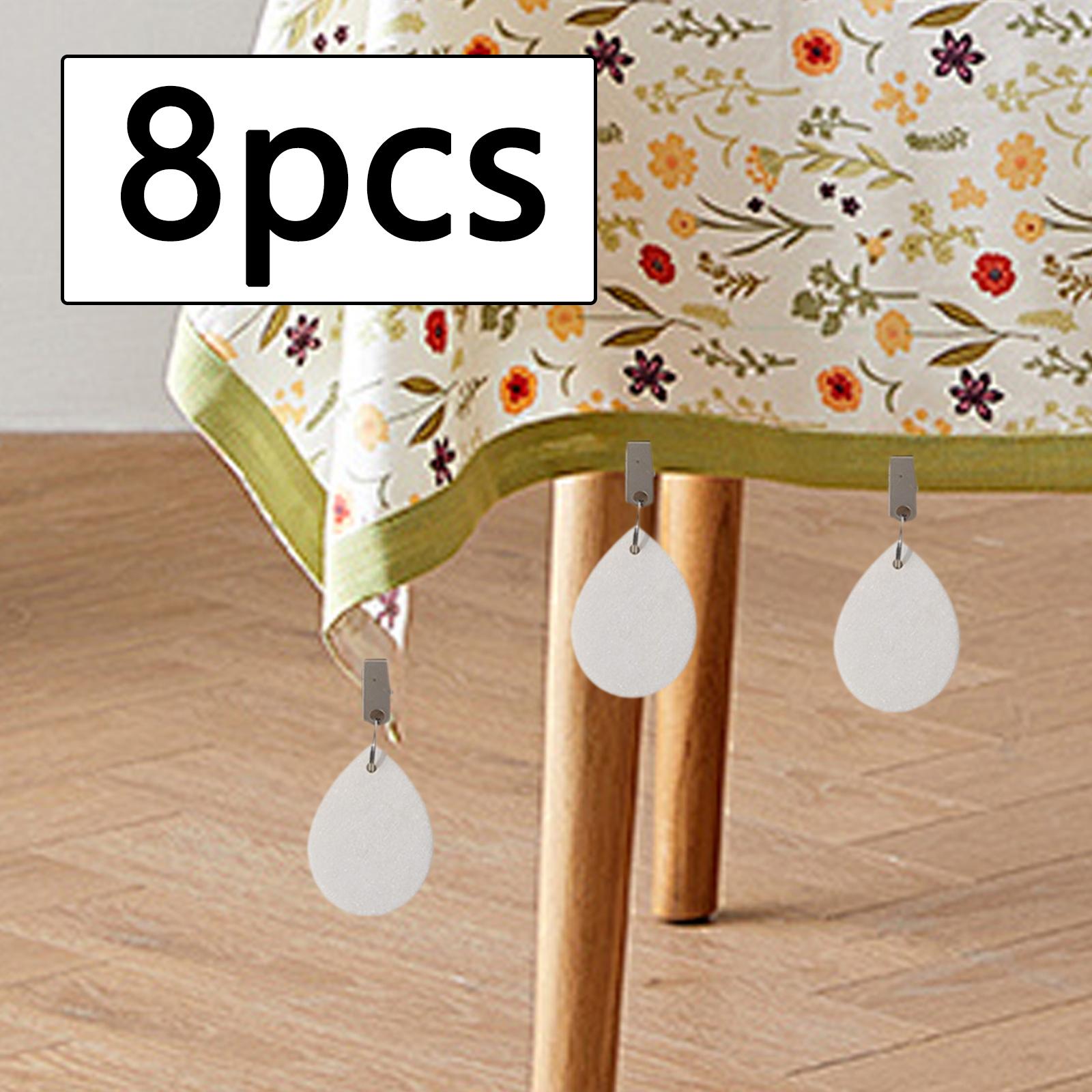 8x Tablecloth Weights Dinner Table Cover Decoration for Garden Indoor Picnic White 6 cm