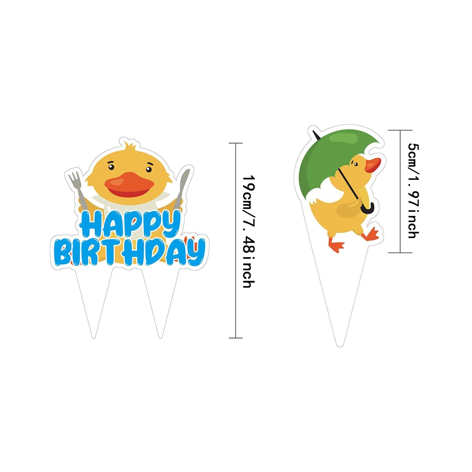 Duck Cartoon Birthday Decorations Balloons Banner for Boys Girls Baby Shower