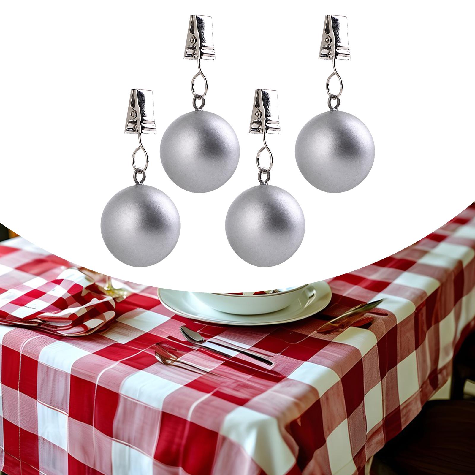 4 Pieces Tablecloth Weights Heavy Duty Drapery Weights for Garden Flag Patio
