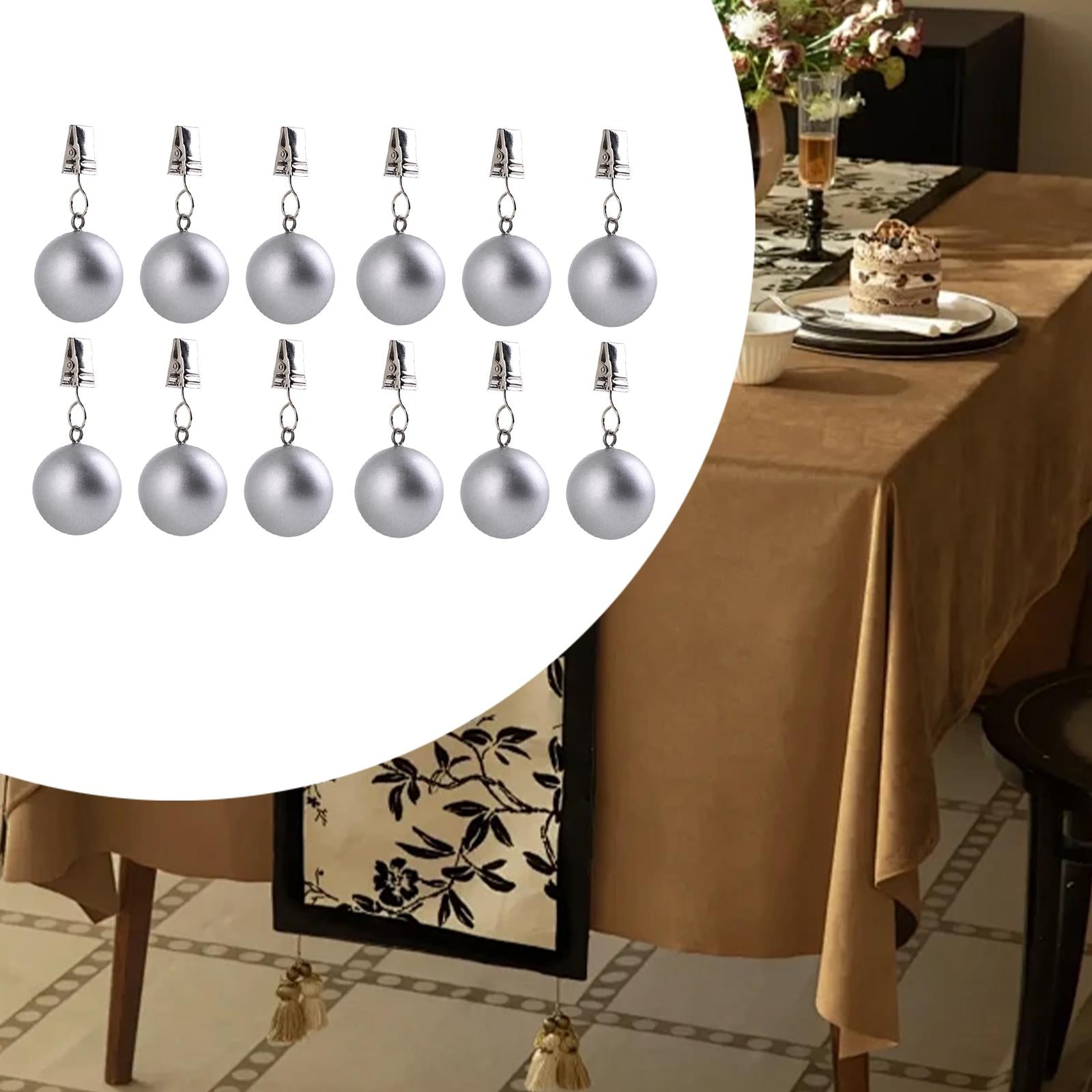 Tablecloth Weights Decoration Hangers for Shower Curtains Table Cloth Dinner 12pcs