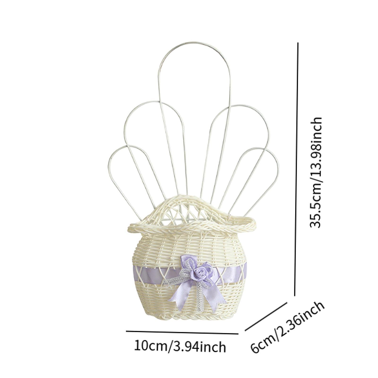 Hanging Storage Basket Flower Basket Organizer for Organizing Entryway House Purple