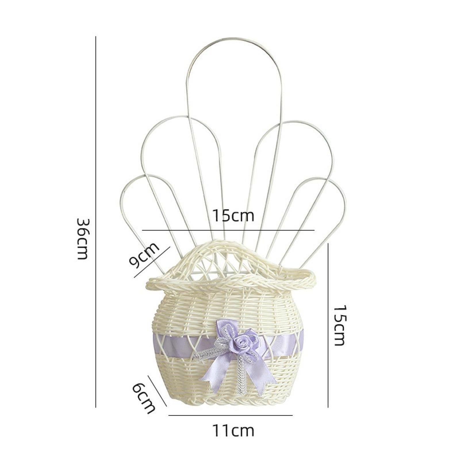Hanging Storage Basket Flower Basket Organizer for Organizing Entryway House Purple