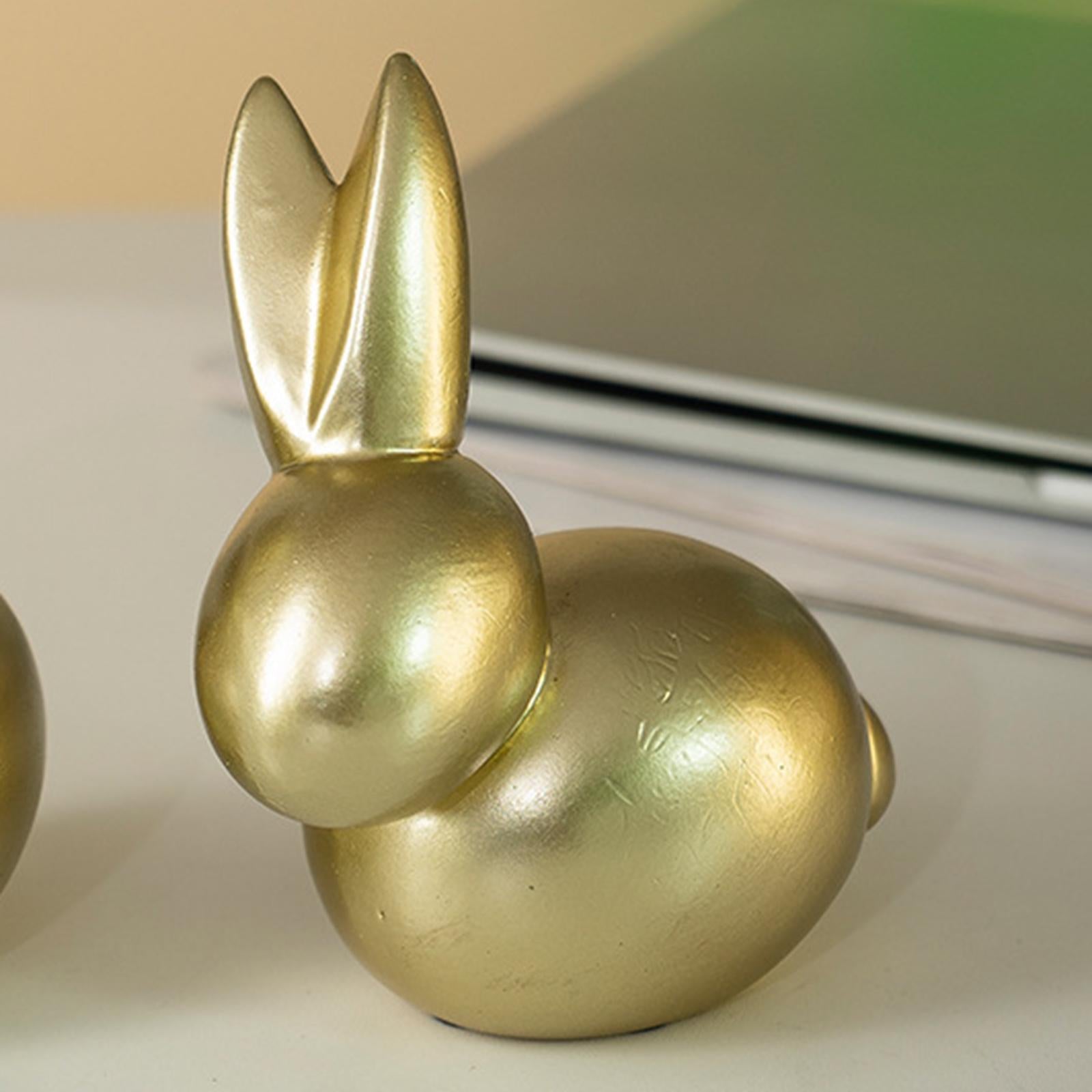 Resin Rabbit Figurine Easter Sculpture for Bedside Bookshelf Kitchens Shelf head down