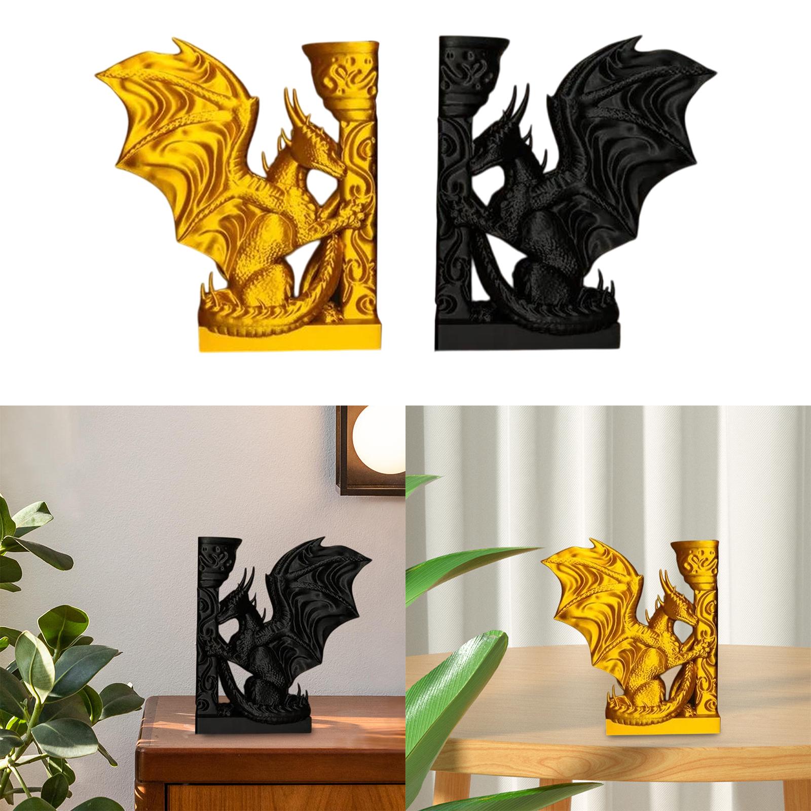 Dragon Bookend Creative Crafts Decorative Book Stopper for Farmhouse Hallway Golden