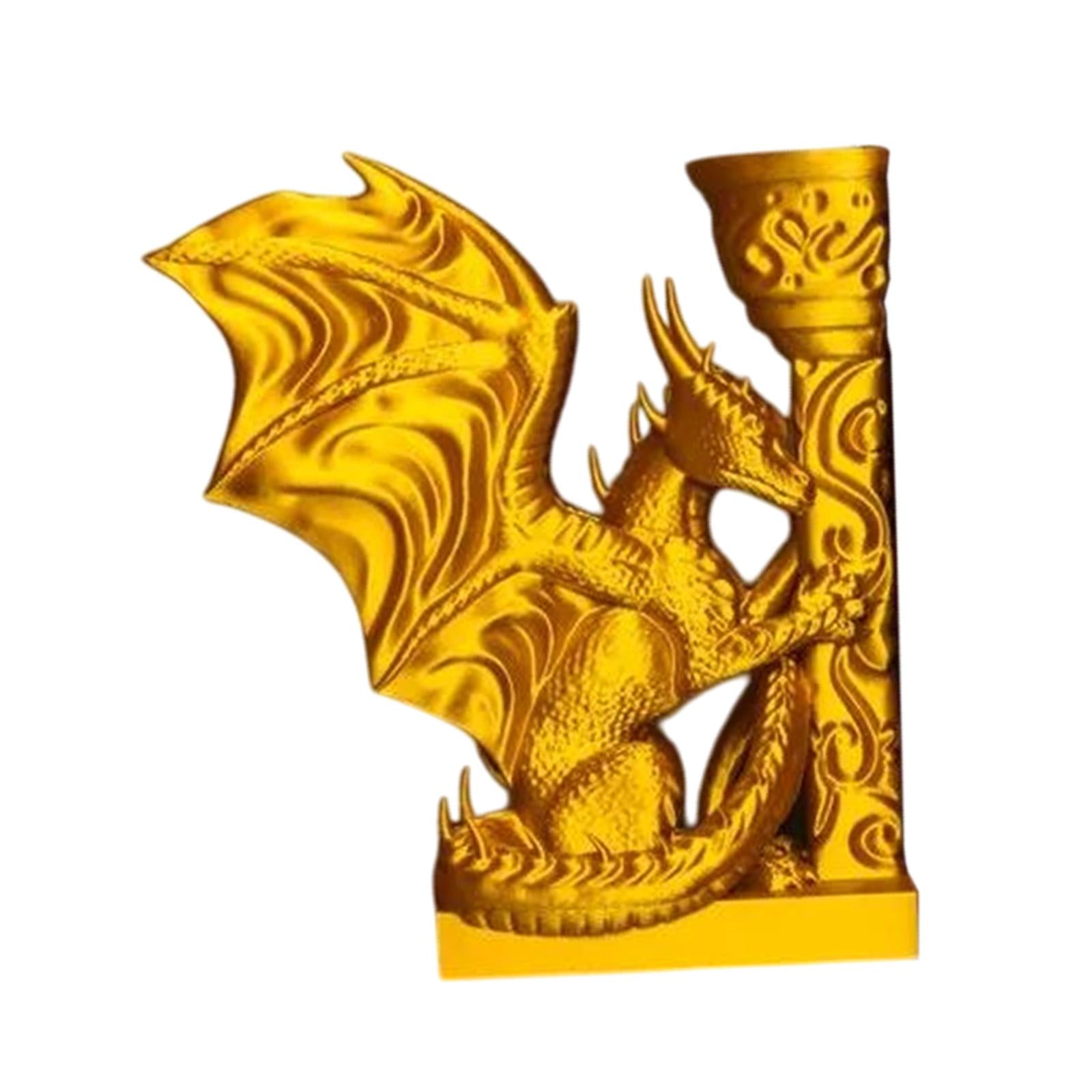 Dragon Bookend Creative Crafts Decorative Book Stopper for Farmhouse Hallway Golden