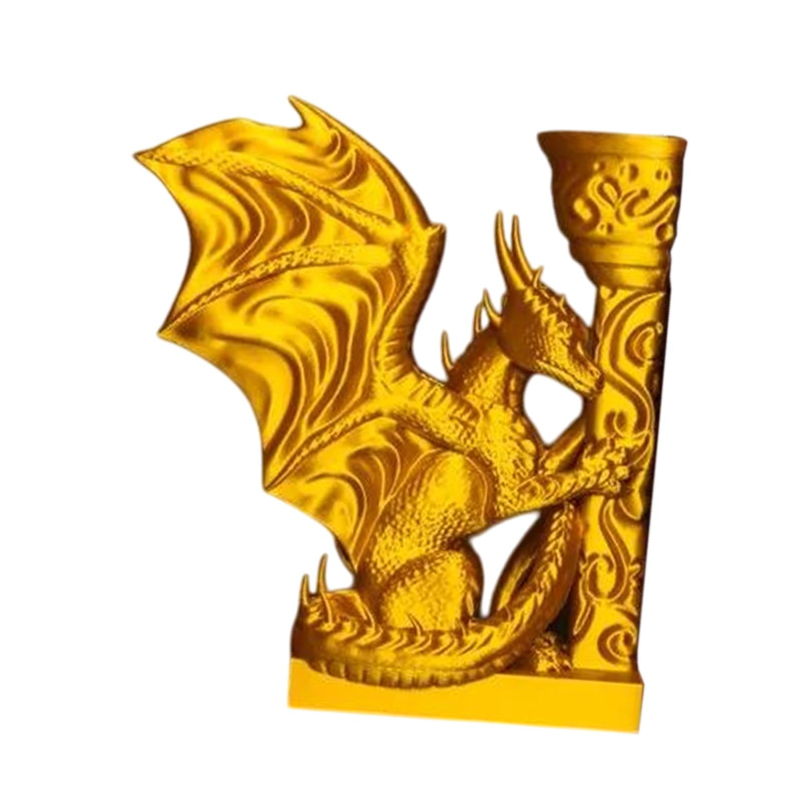 Dragon Bookend Creative Crafts Decorative Book Stopper for Farmhouse Hallway Golden
