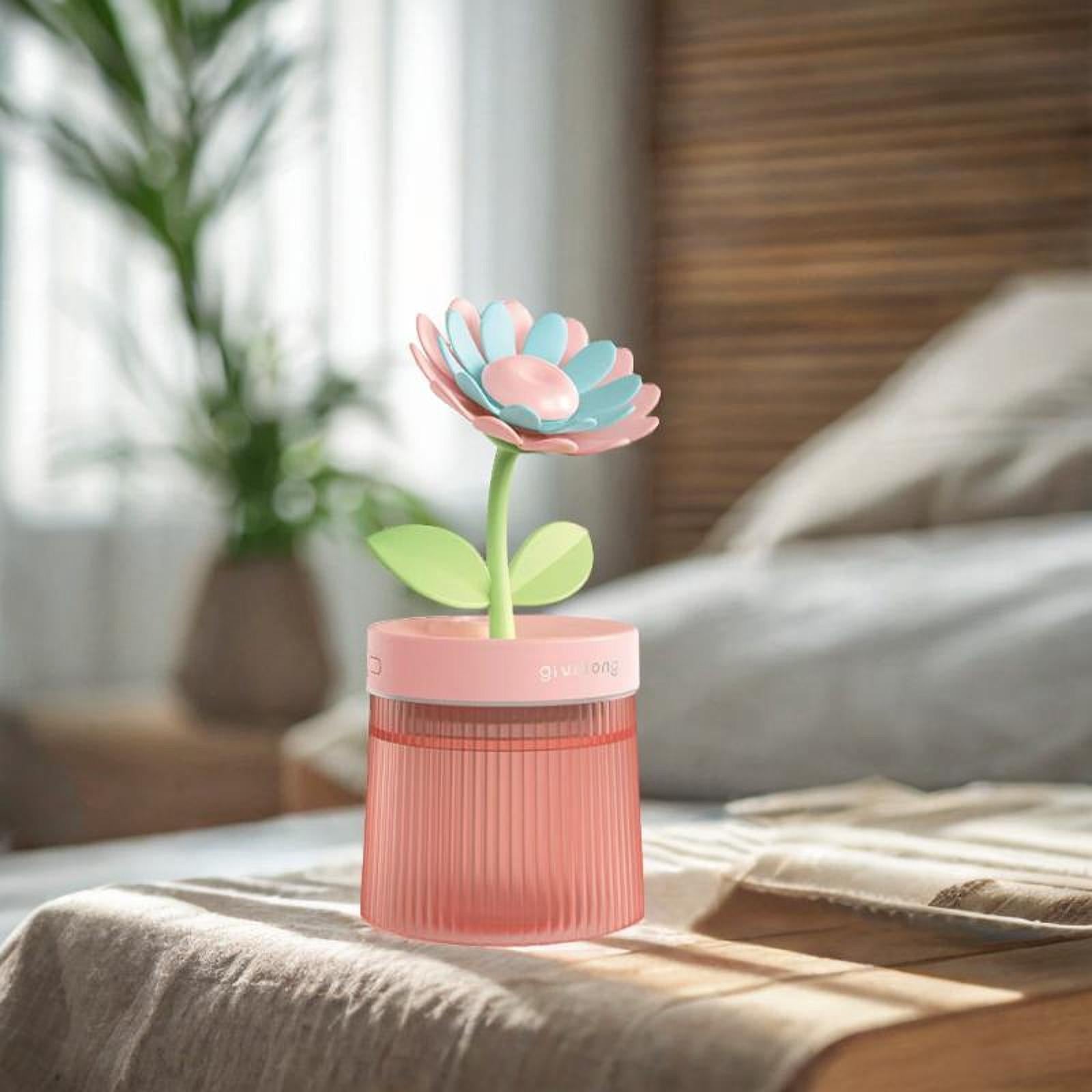 Mini Air Humidifier USB Essential Oil Diffuser for NightStand Bedroom Beside Pink