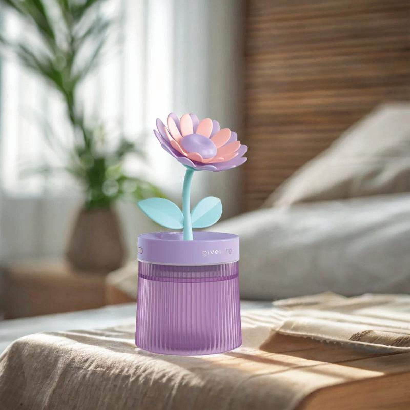 Mini Air Humidifier USB Essential Oil Diffuser for NightStand Bedroom Beside Violet