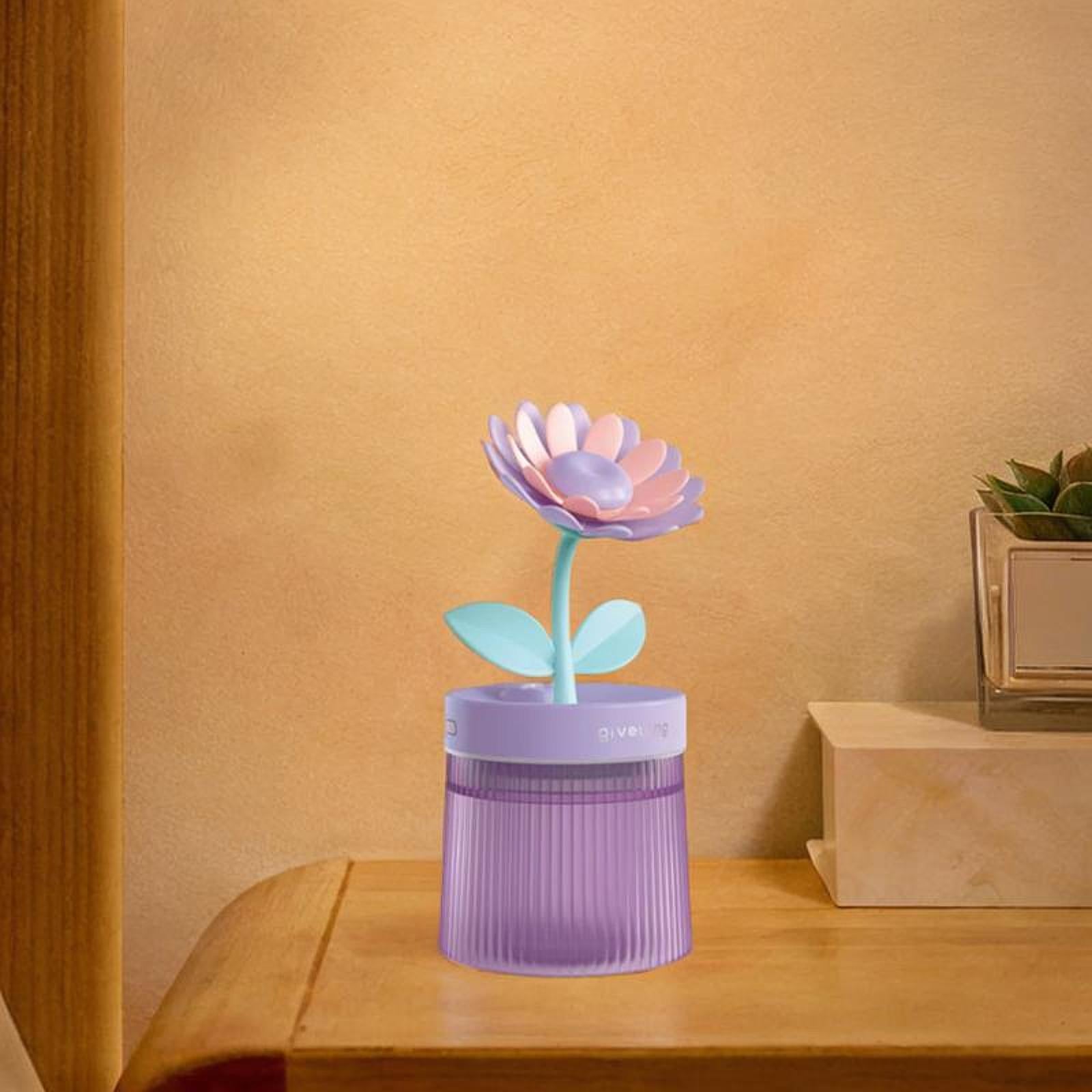 Mini Air Humidifier USB Essential Oil Diffuser for NightStand Bedroom Beside Violet