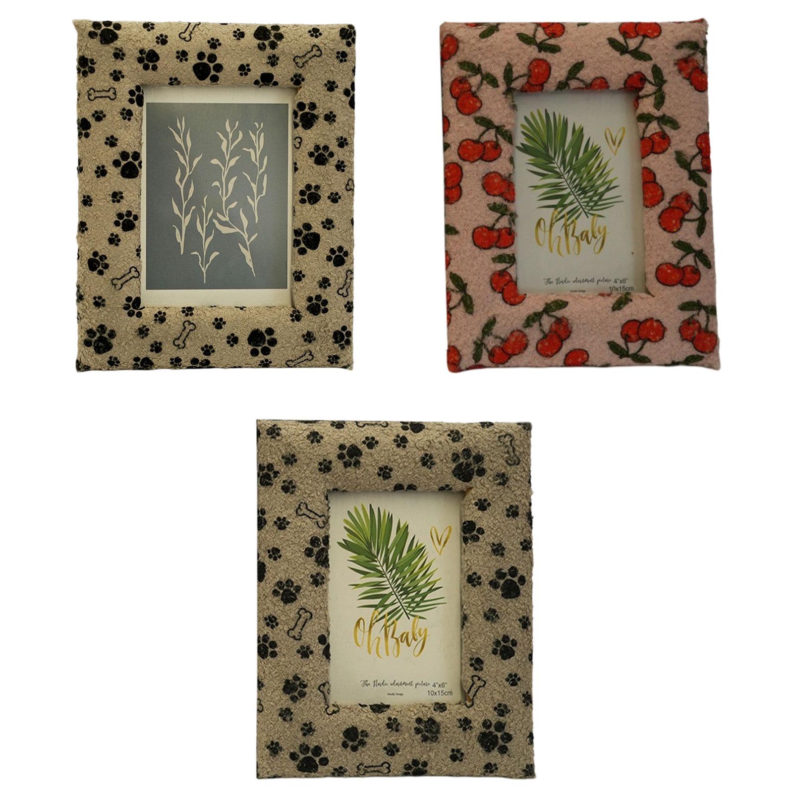 Plush Photo Frame Artwork Picture Holder for Living Room Study Room Entrance 18.5cmx23.5cm Khaki