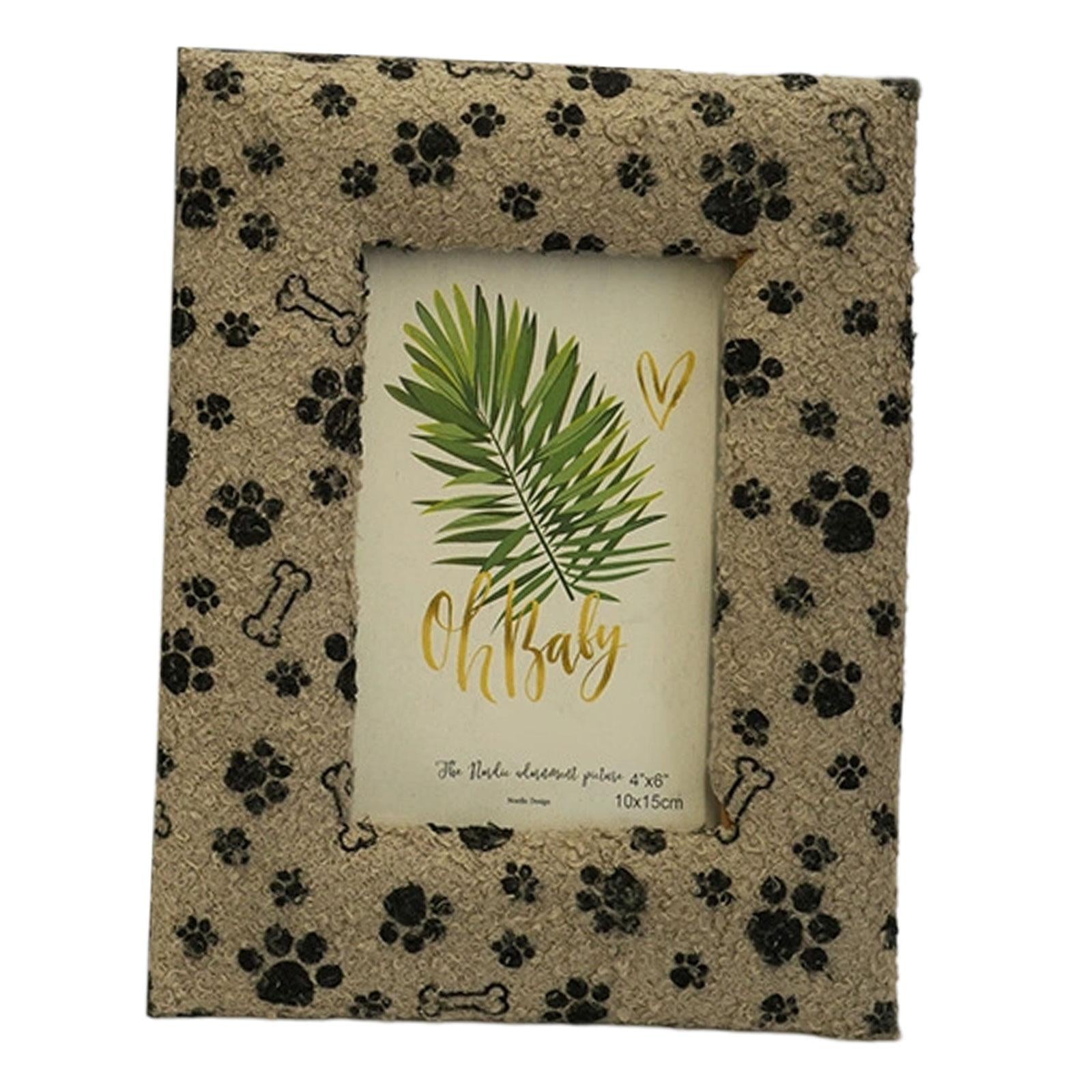 Plush Photo Frame Artwork Picture Holder for Living Room Study Room Entrance 18.5cmx23.5cm Khaki
