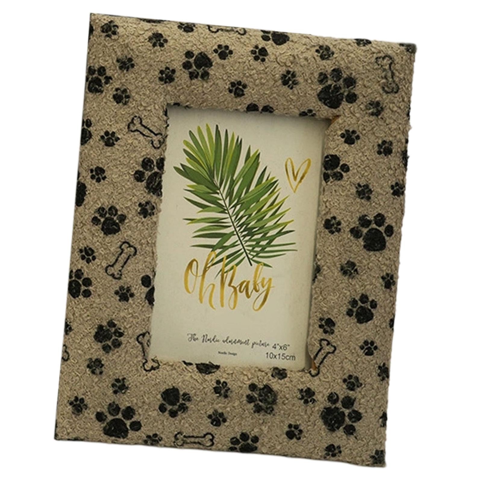 Plush Photo Frame Artwork Picture Holder for Living Room Study Room Entrance 18.5cmx23.5cm Khaki
