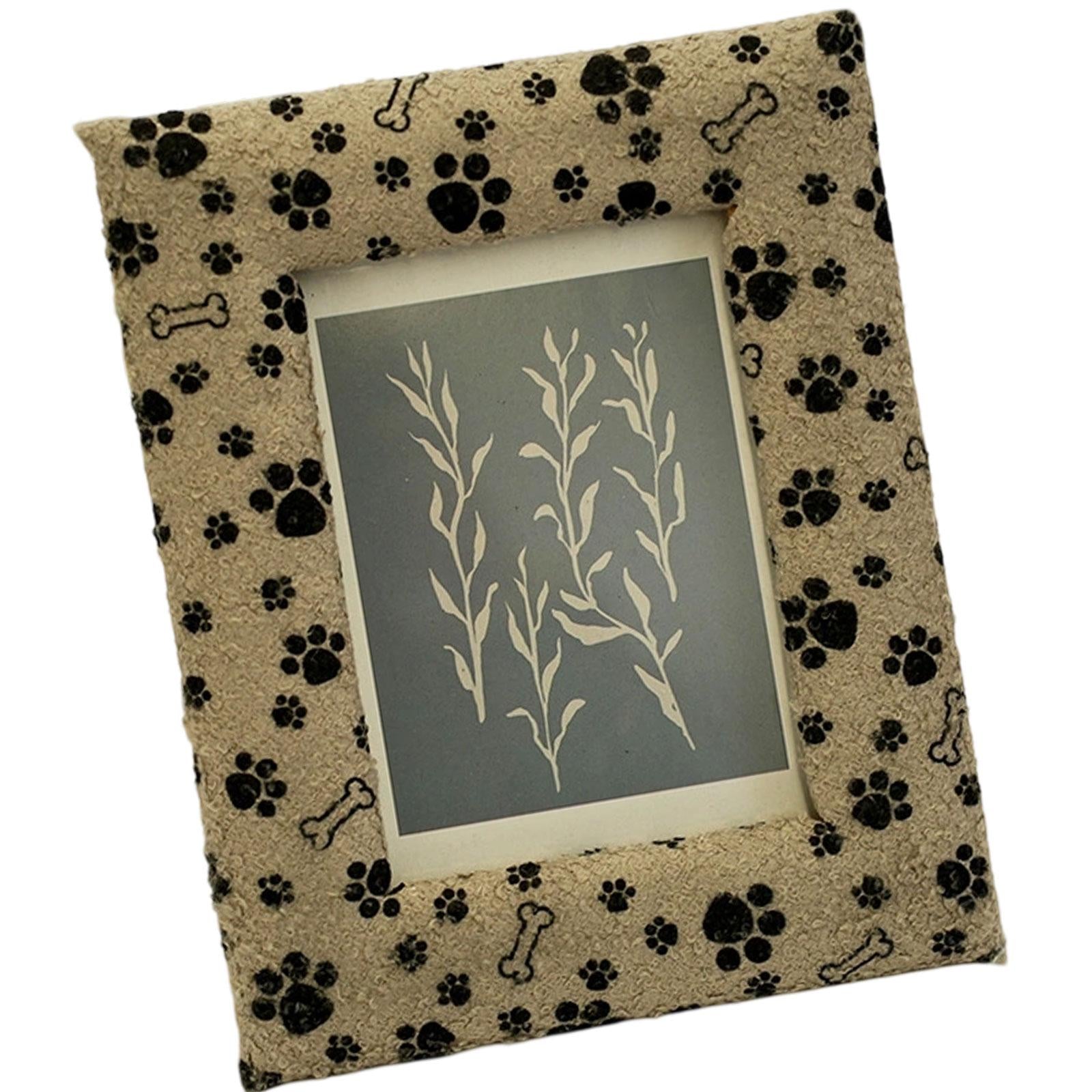 Plush Photo Frame Artwork Picture Holder for Living Room Study Room Entrance 20.5cmx25.5cm Khaki