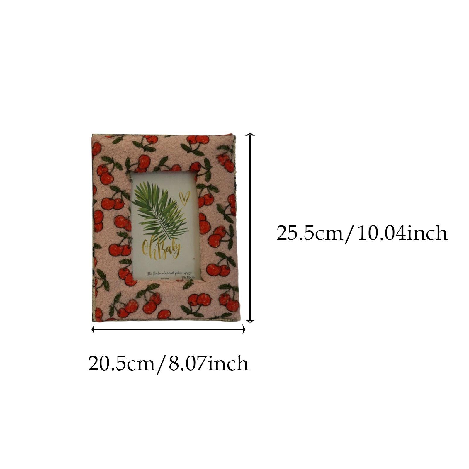 Plush Photo Frame Artwork Picture Holder for Living Room Study Room Entrance 20.5cmx25.5cm Pink