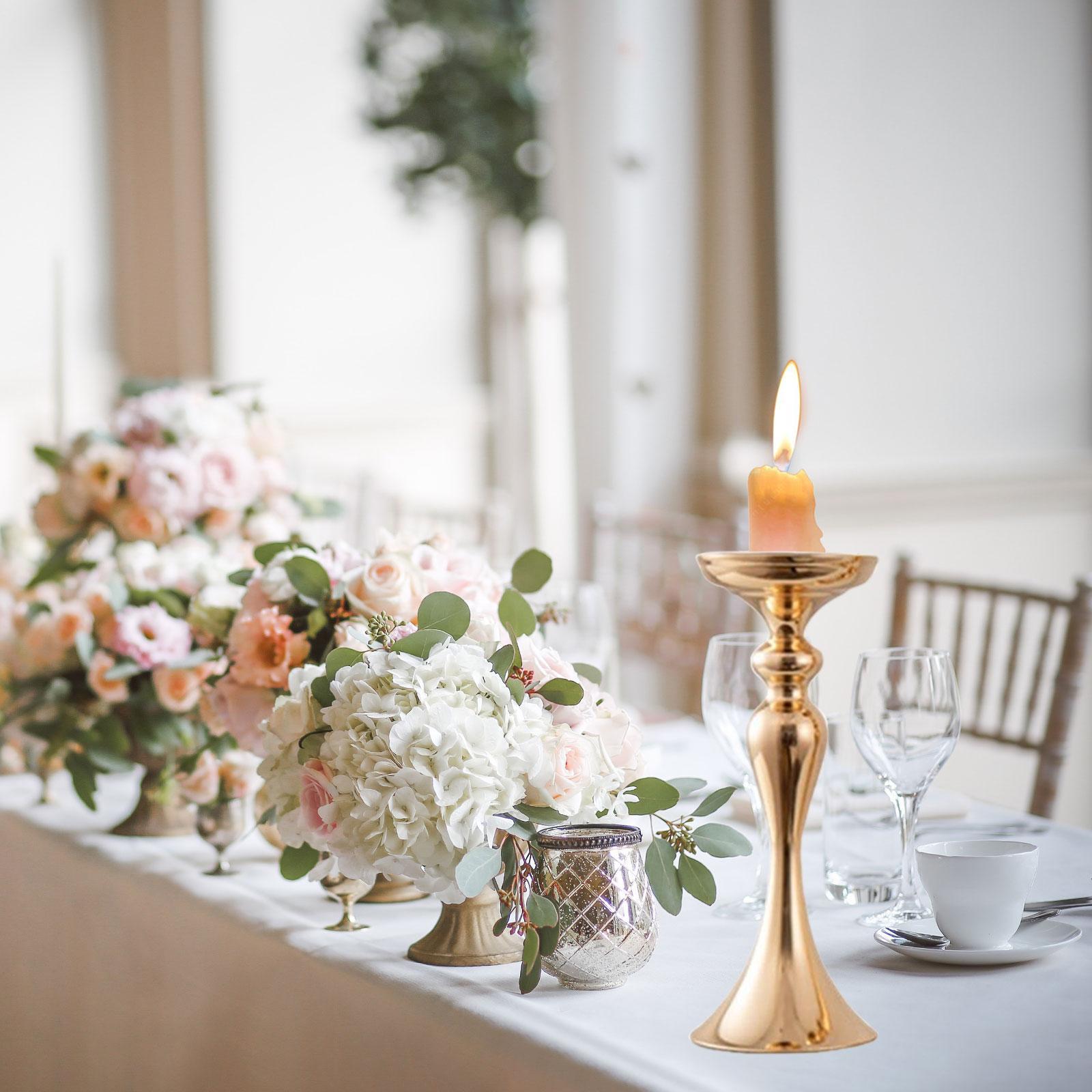 Wedding Flower Stand Pillar Candle Holder for Home Decor Ceremony Restaurant 12.5 cmx33 cm