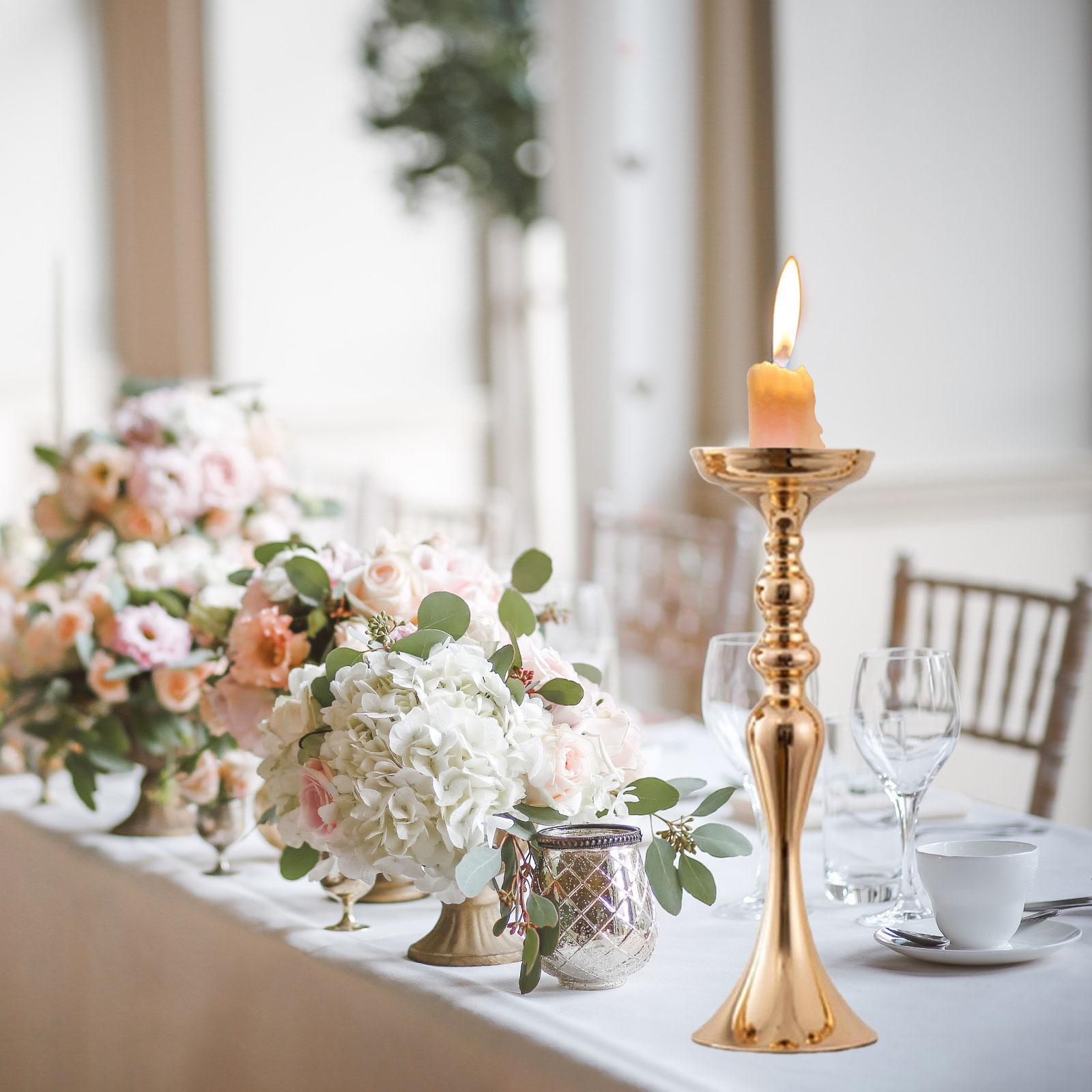 Wedding Flower Stand Pillar Candle Holder for Home Decor Ceremony Restaurant 12.5 cmx39 cm