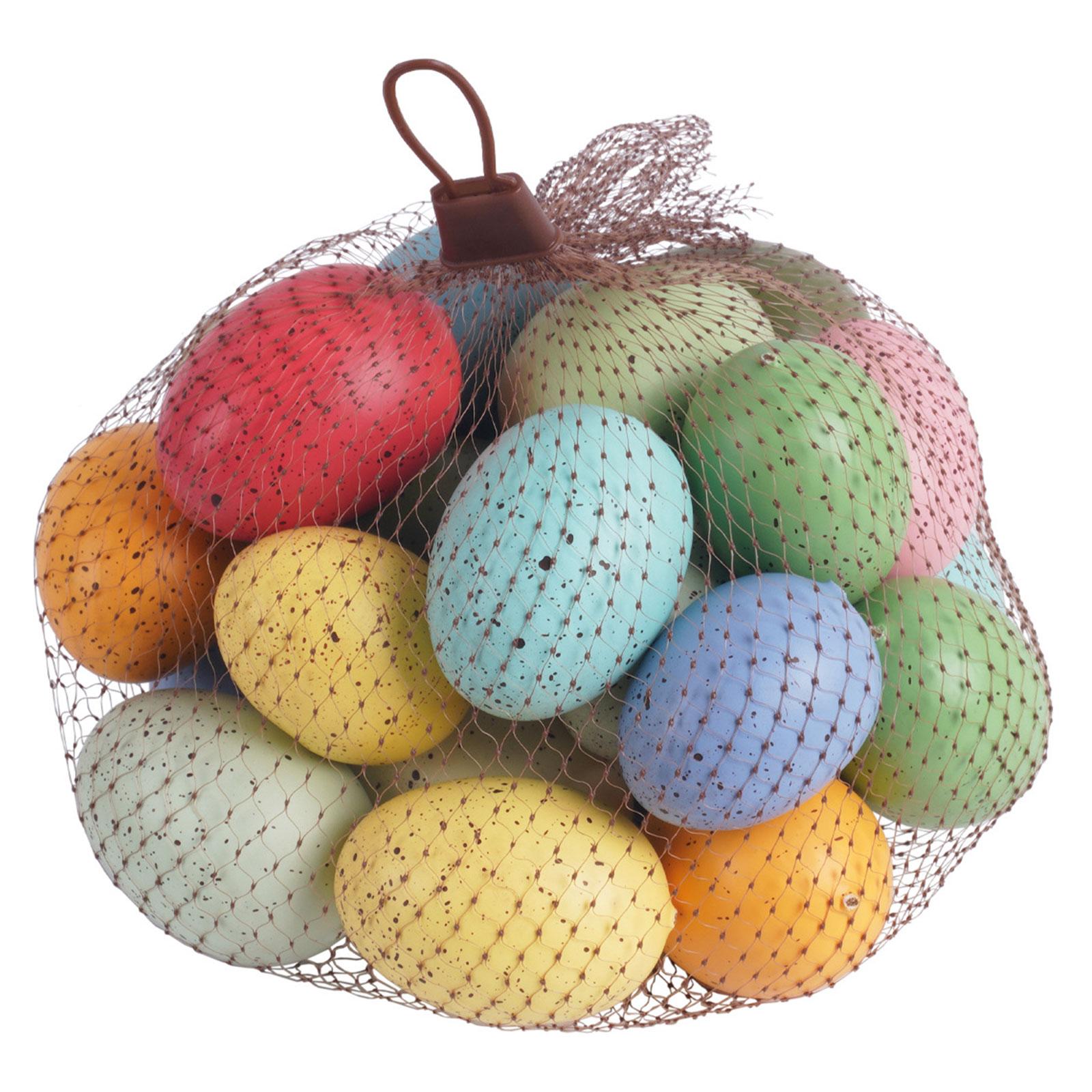 24 Pieces Colorful Artificial Easter Eggs for Easter Basket Fillers Reusable
