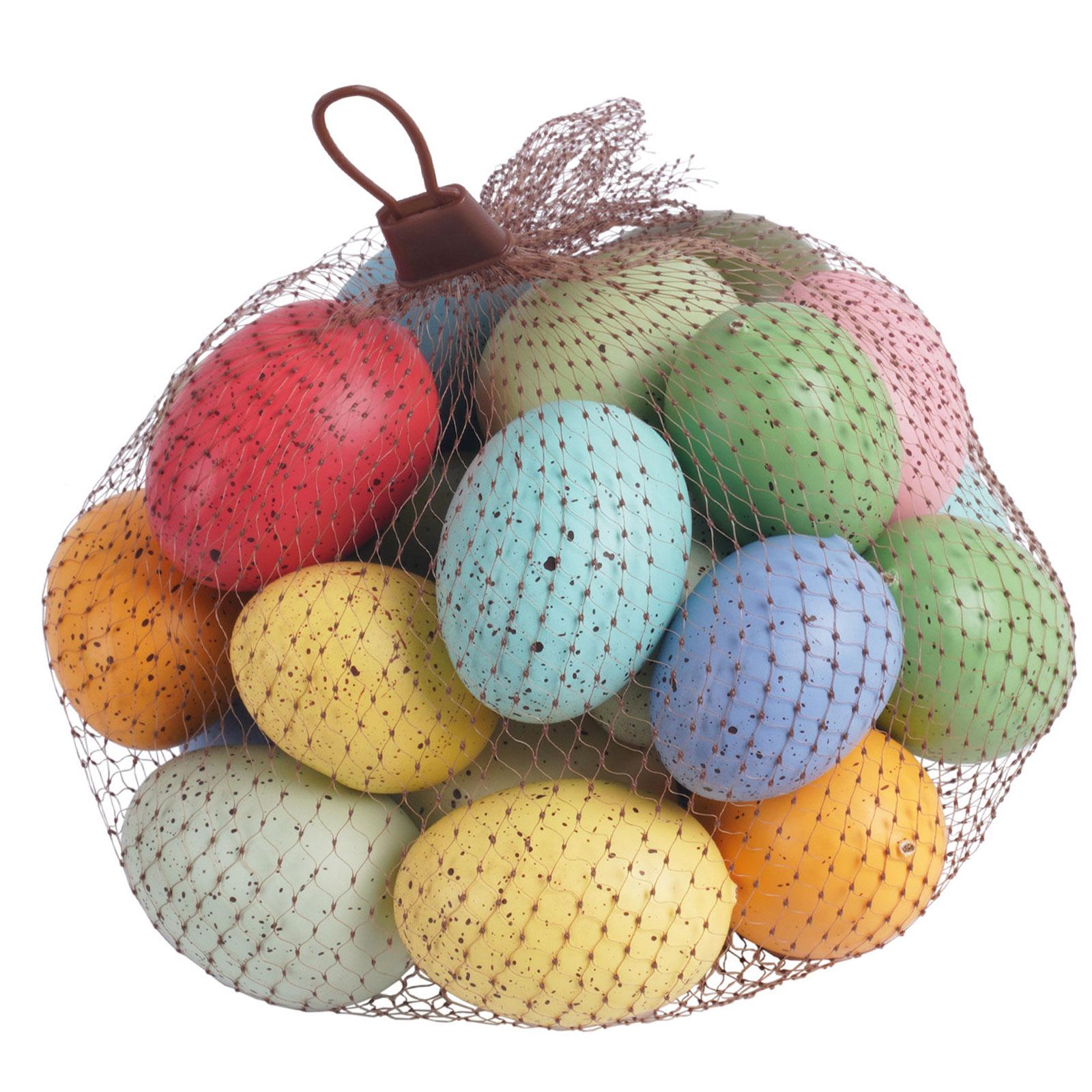 24 Pieces Colorful Artificial Easter Eggs for Easter Basket Fillers Reusable