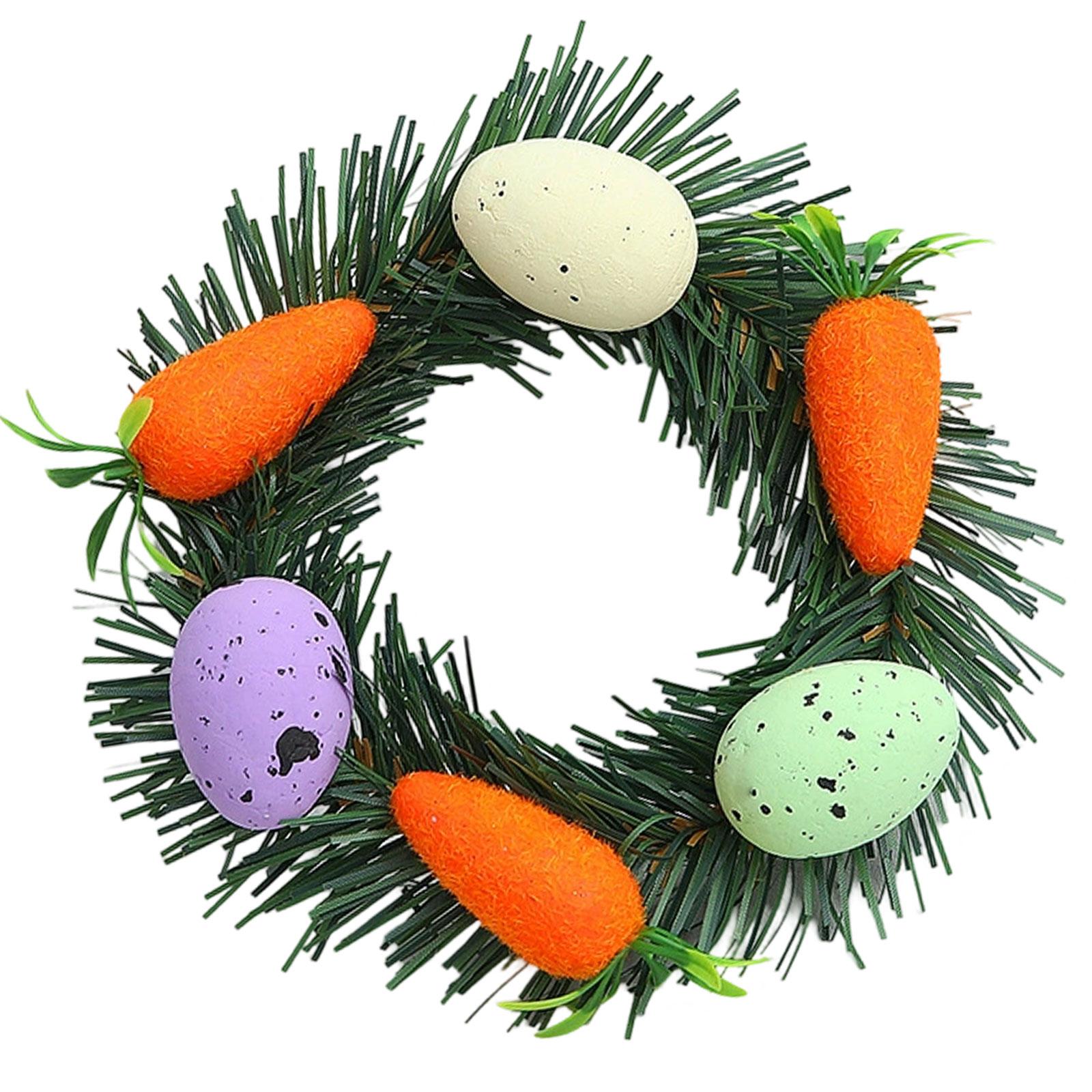Easter Egg Wreath Decorative Hanging Ornament for Indoor/Outdoor Window