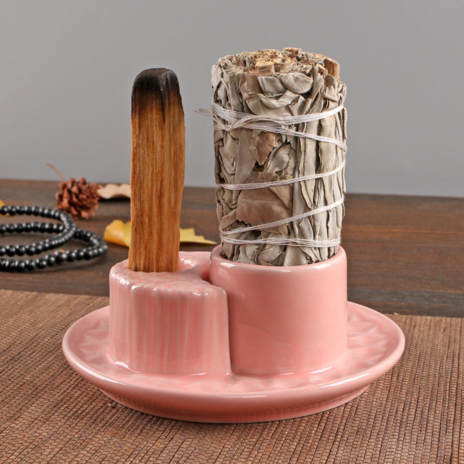 Incense Holder Portable Gift Incense Stick Holder for Desk Study Room Office Pink