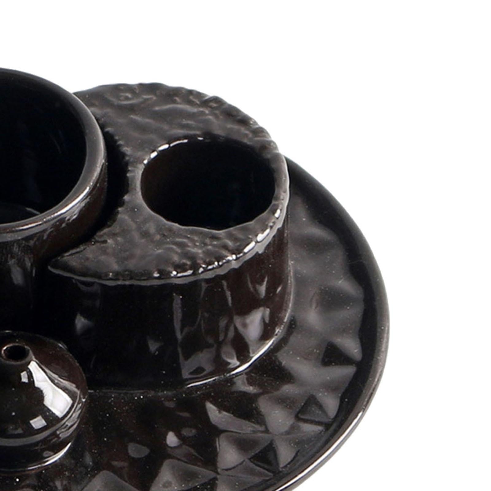 Incense Holder Portable Gift Incense Stick Holder for Desk Study Room Office Black