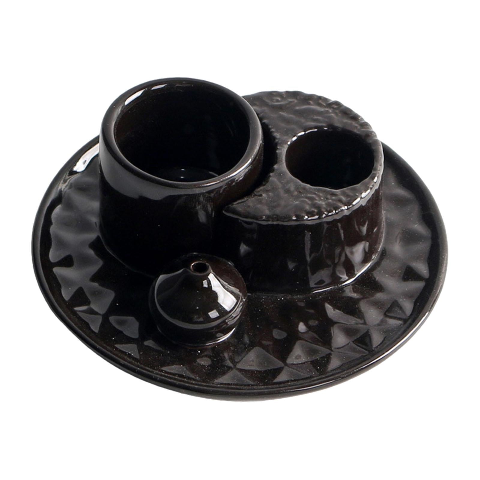 Incense Holder Portable Gift Incense Stick Holder for Desk Study Room Office Black
