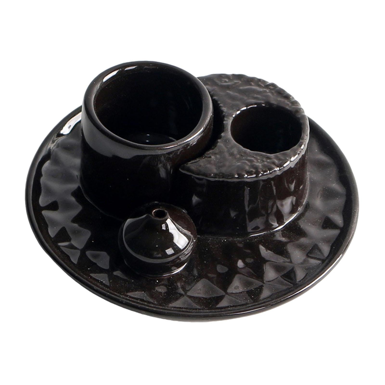 Incense Holder Portable Gift Incense Stick Holder for Desk Study Room Office Black