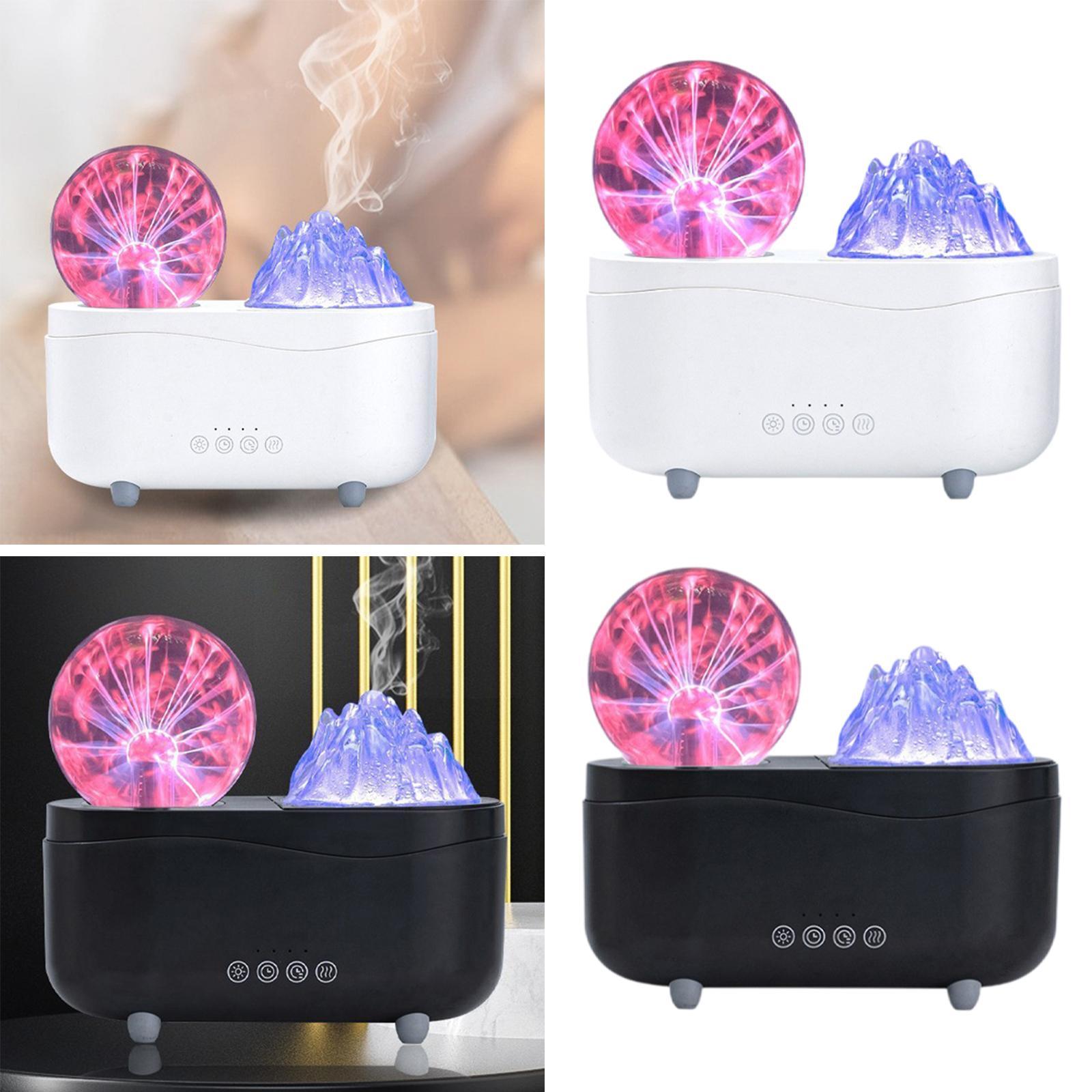 Simulation Flame Essential Oil Diffuser Portable for Reading Living Room SPA Black