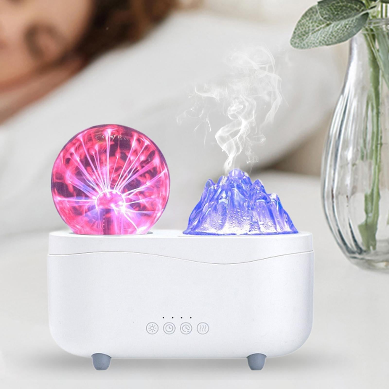 Simulation Flame Essential Oil Diffuser Portable for Reading Living Room SPA Black