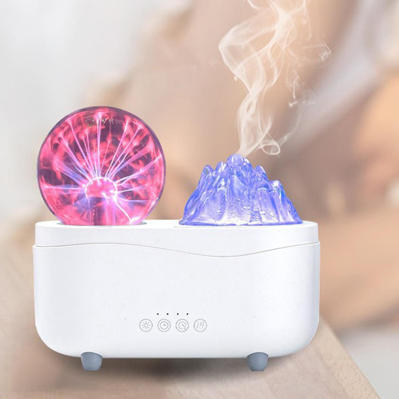 Simulation Flame Essential Oil Diffuser Portable for Reading Living Room SPA Black