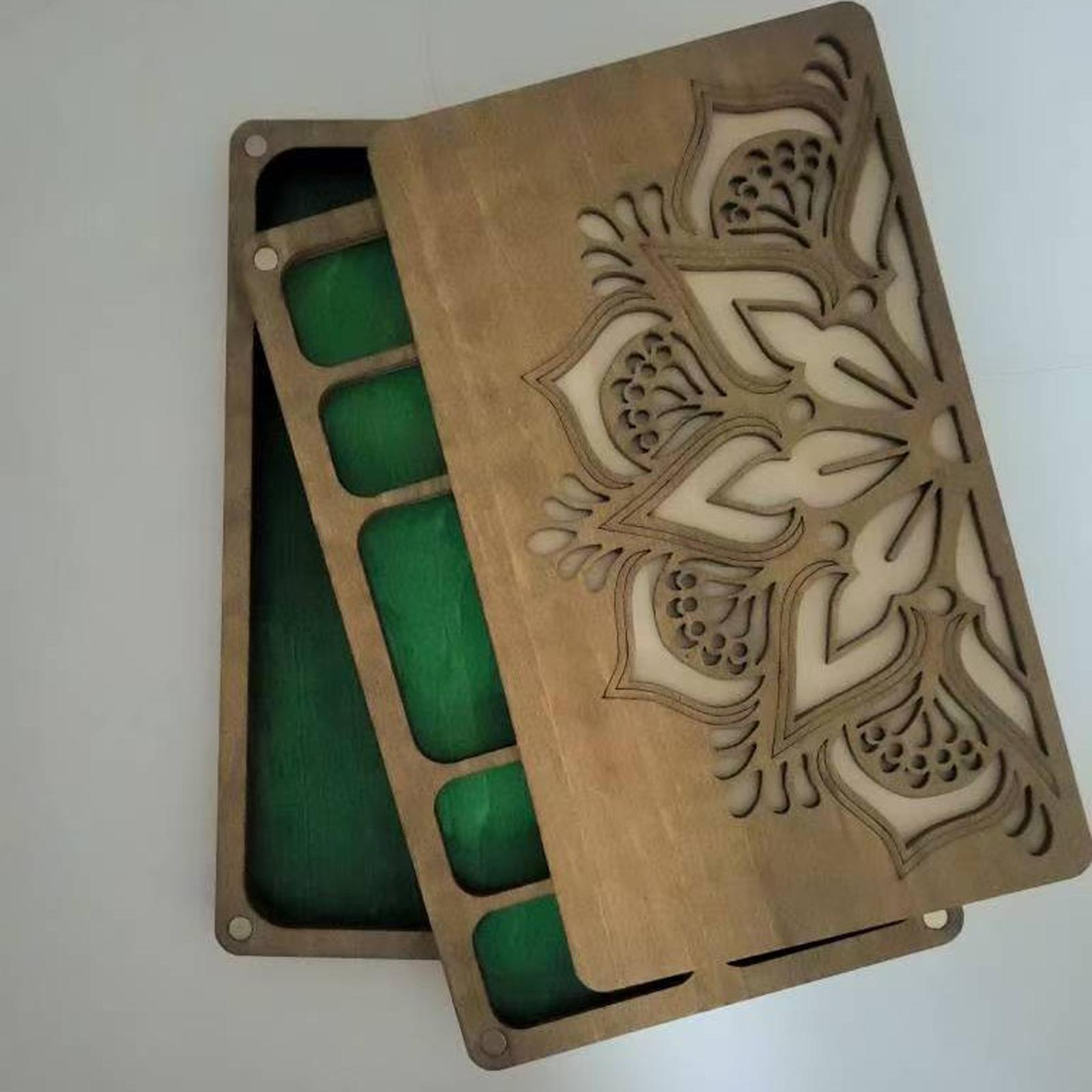 Bead Sorting Tray Wooden Organizer Box Beading Display Bead Storage Solution 17.8cmx10.3cmx2.5cm